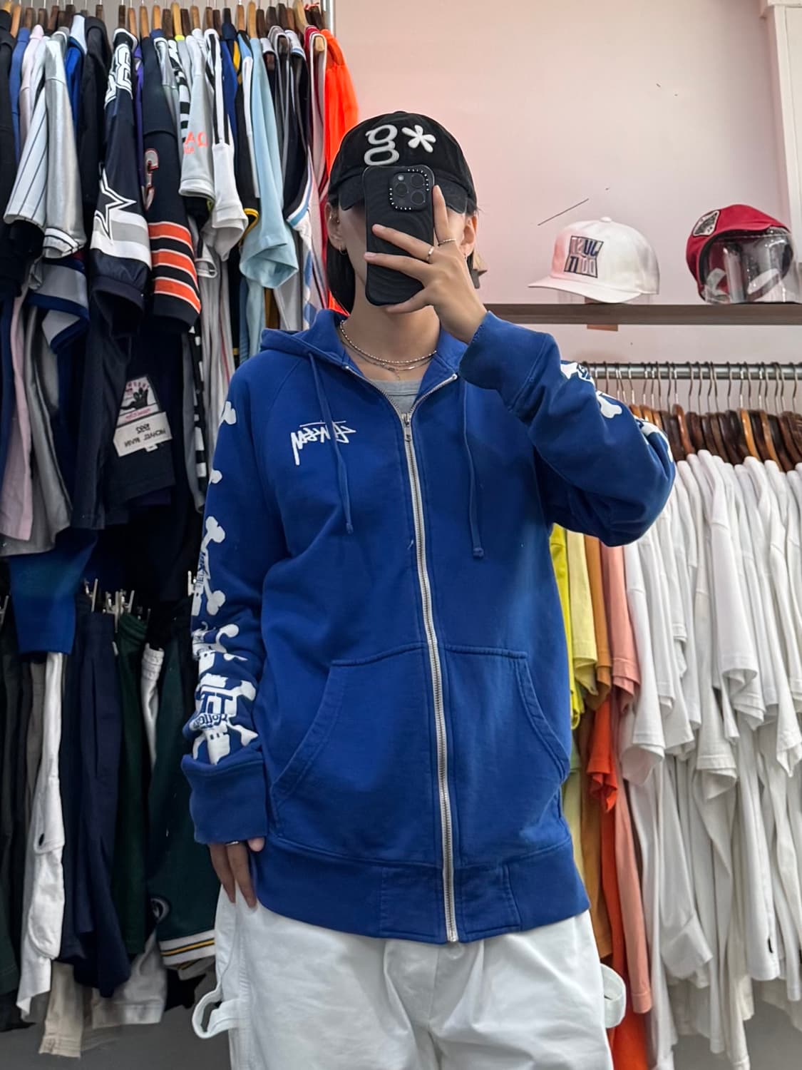 00s 스투시 암 크라운 스컬 월드투어 후드집업 상품이미지4