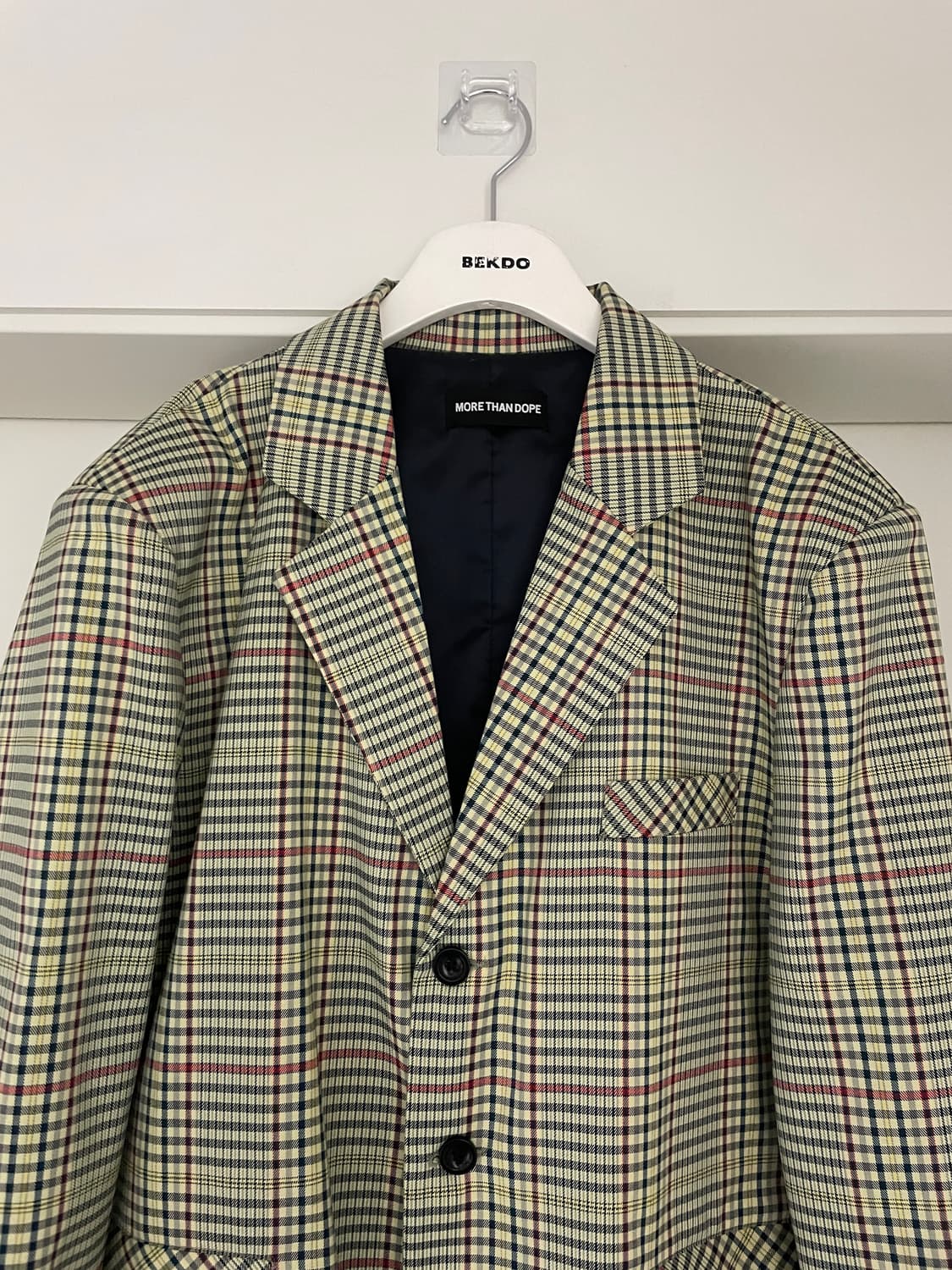 MORE THAN DOPE 몰댄돕 체크 블레이져 상품이미지2