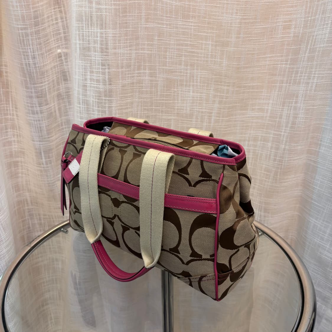 정품 코치 패브릭 토트 숄더백     상품이미지3