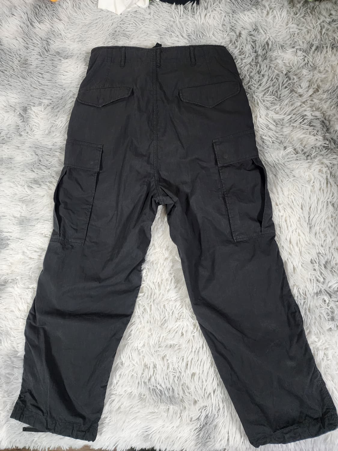 beams 빅 6 블랙 카고 와이드 팬츠 상품이미지2