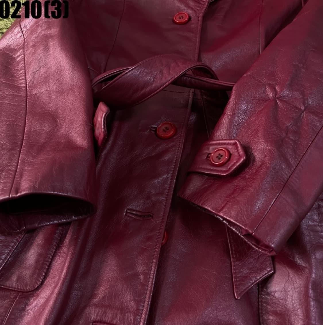 미치코 런던 가죽 코트 상품이미지4