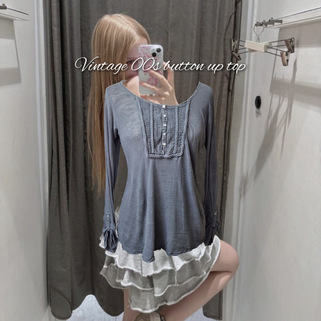Vintage 00s button up top 상품이미지1