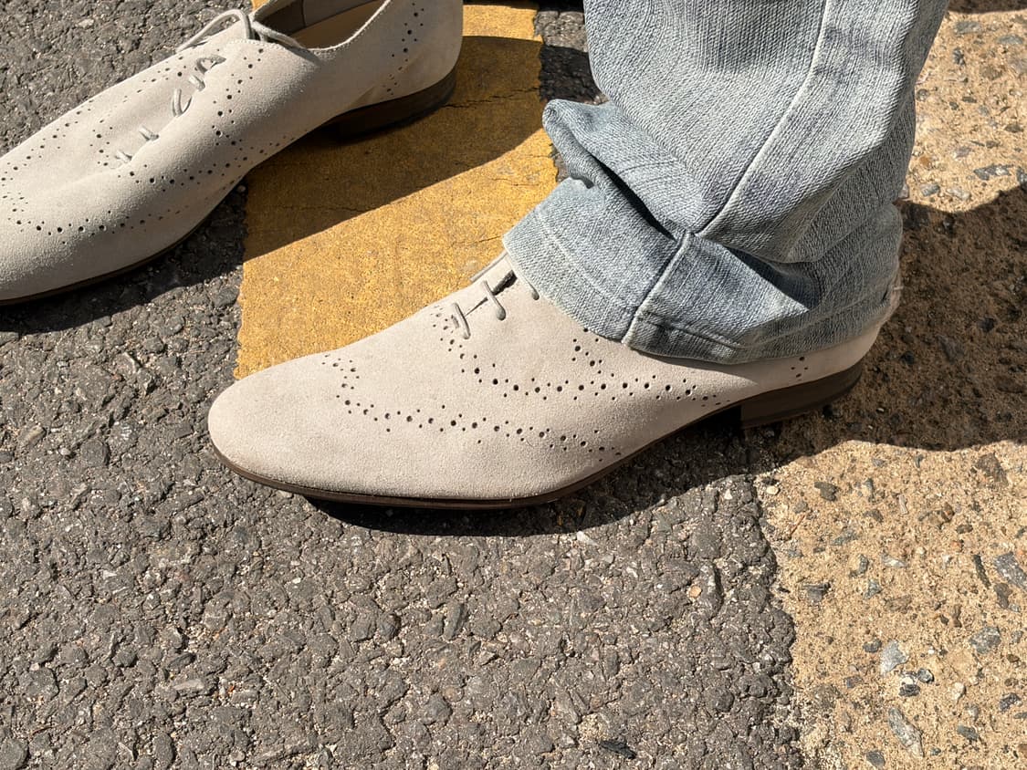 앰포리오 아르마니 스웨이드 레이저 컷 로퍼  상품이미지2