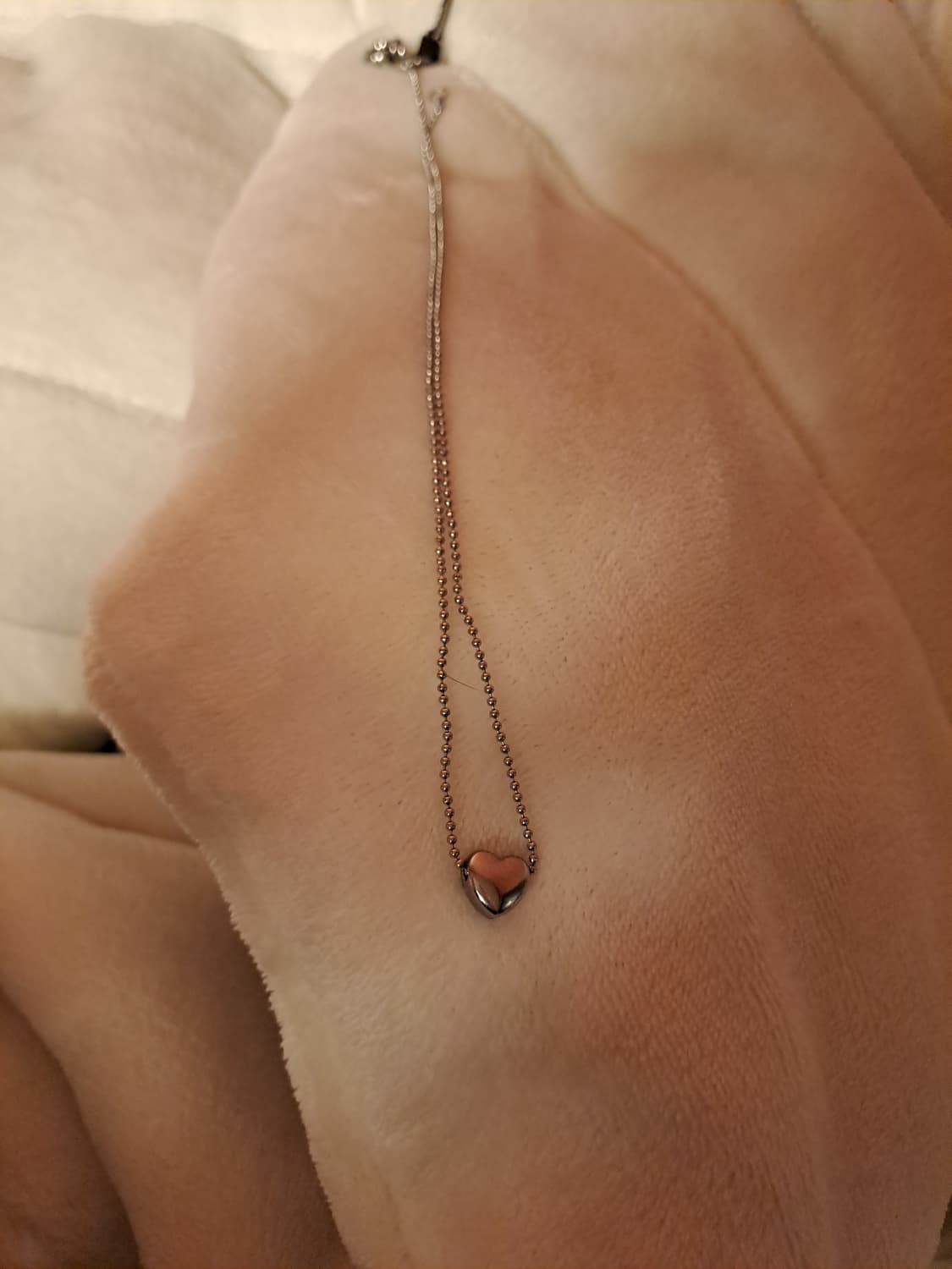 하트 블랙 볼체인 목걸이 상품이미지2