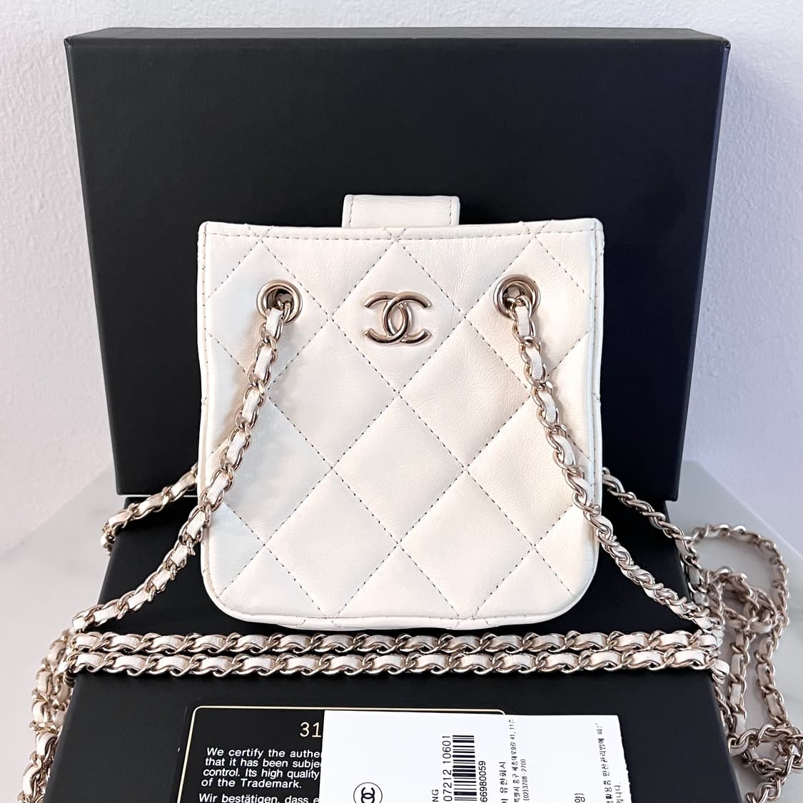 [S급/정품] 샤넬 더블 체인 타이니 샤핑 크로스백 가방 상품이미지1