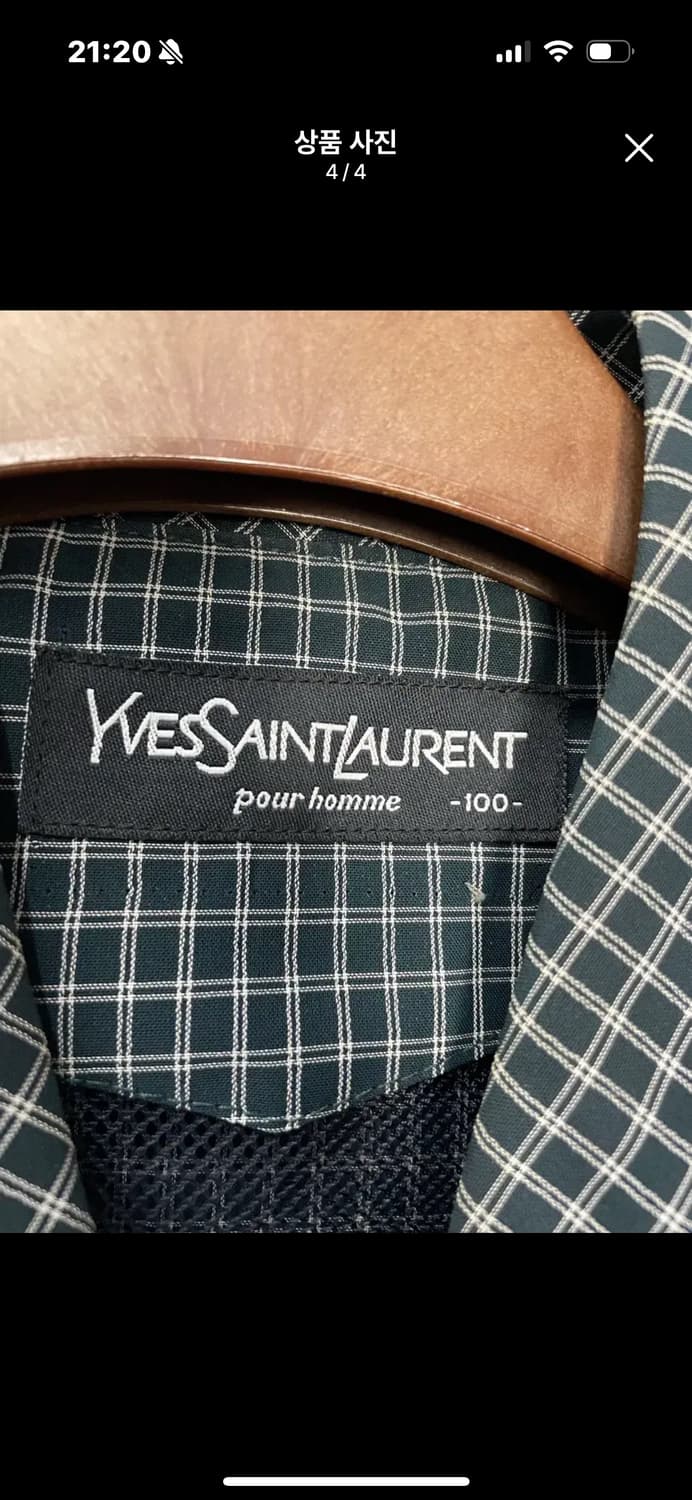 입생로랑 체크 블루종 자켓 A3342 상품이미지5