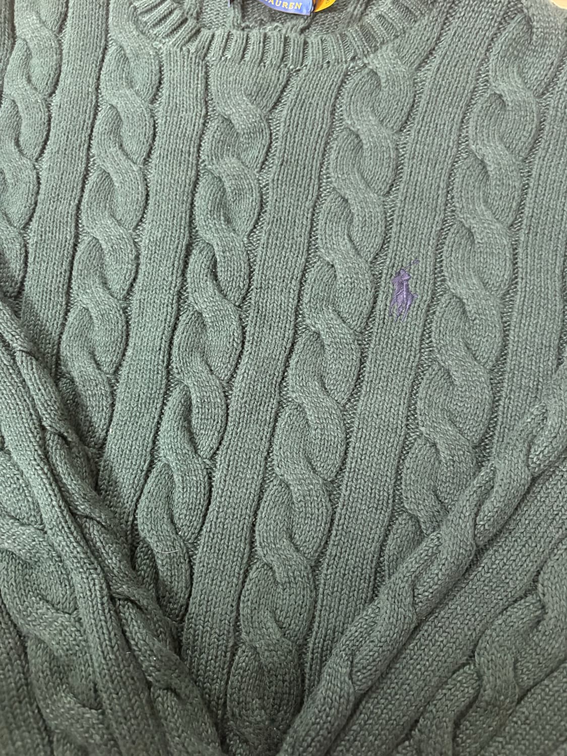 폴로 꽈배기 니트 M 상품이미지2