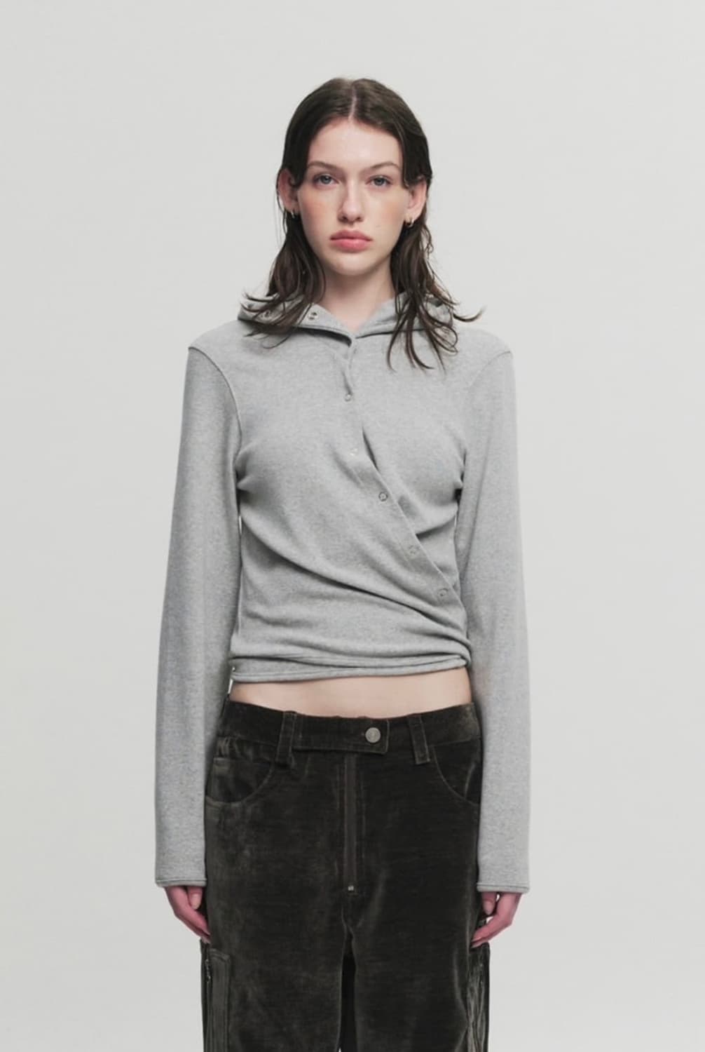 세릭Cerric 랩 후드 가디건 상품이미지1