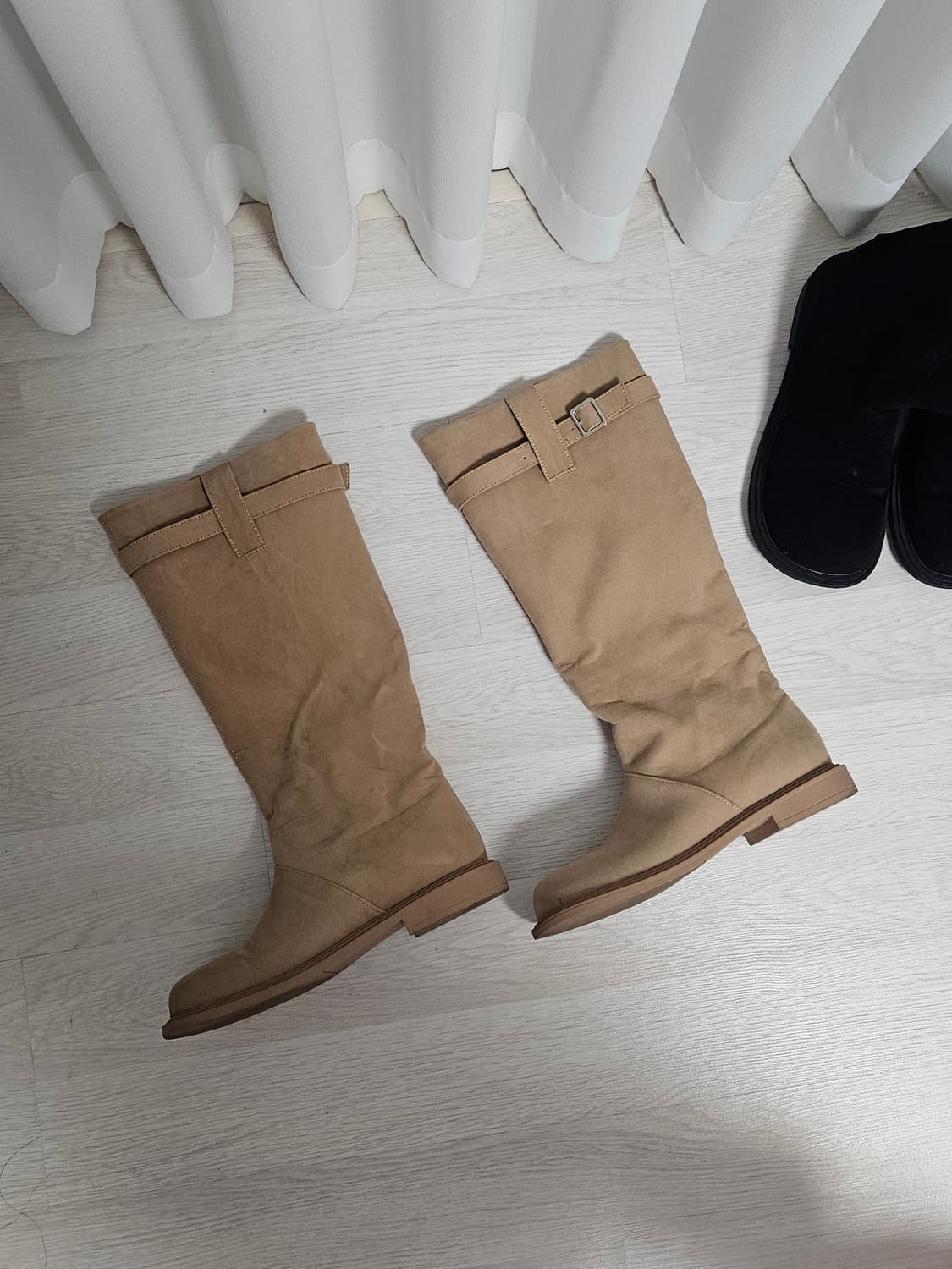 스웨이드 버클 롱부츠 245mm 상품이미지5