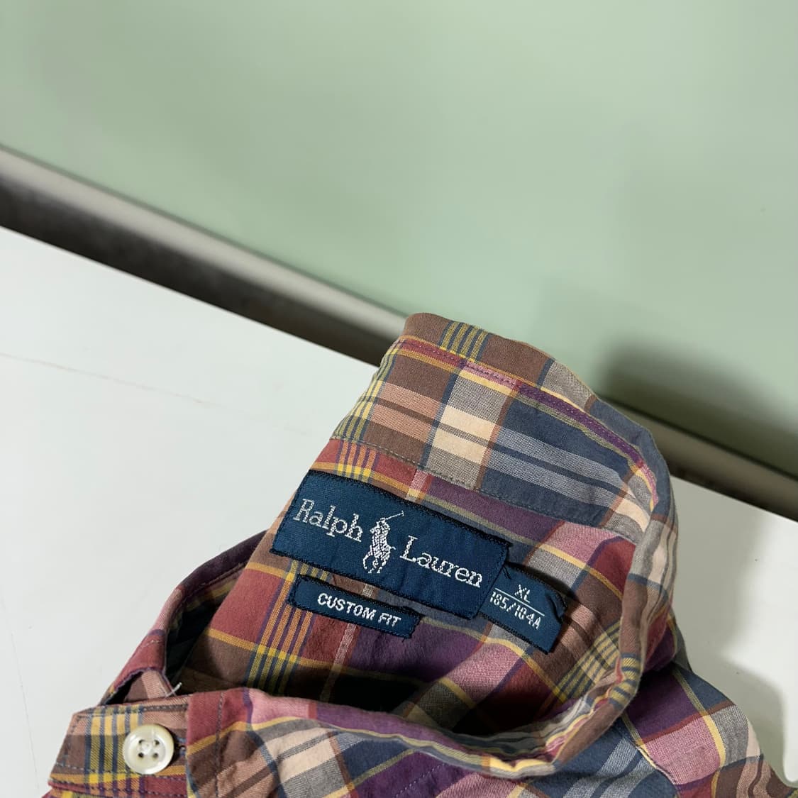 XL 100-105 폴로 랄프로렌 포니로고 체크 반팔셔츠 상품이미지3