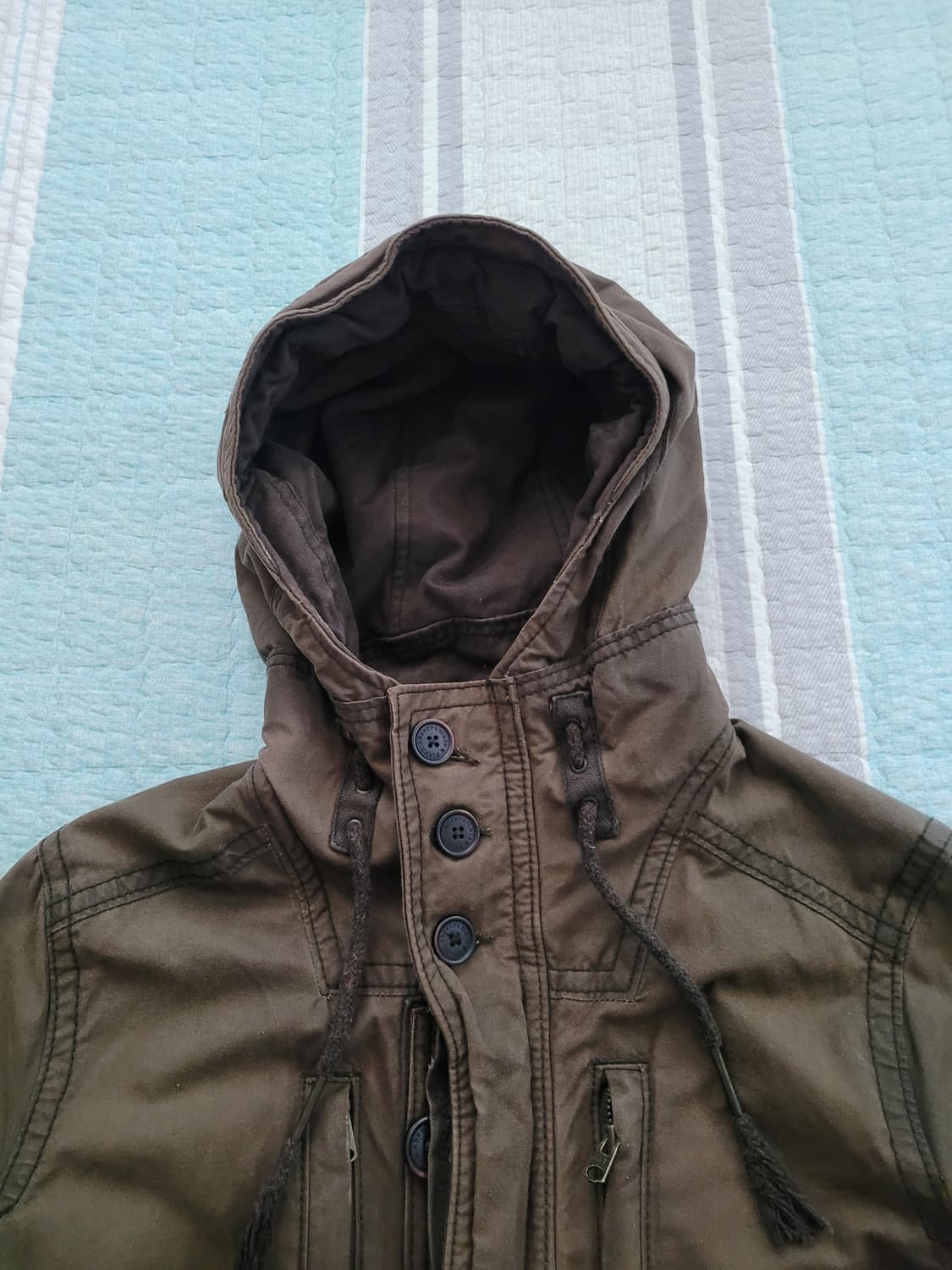 아베크롬비 Abercrombie 밀리터리 헤비왁스야상자켓 L 105사이즈 상품이미지2