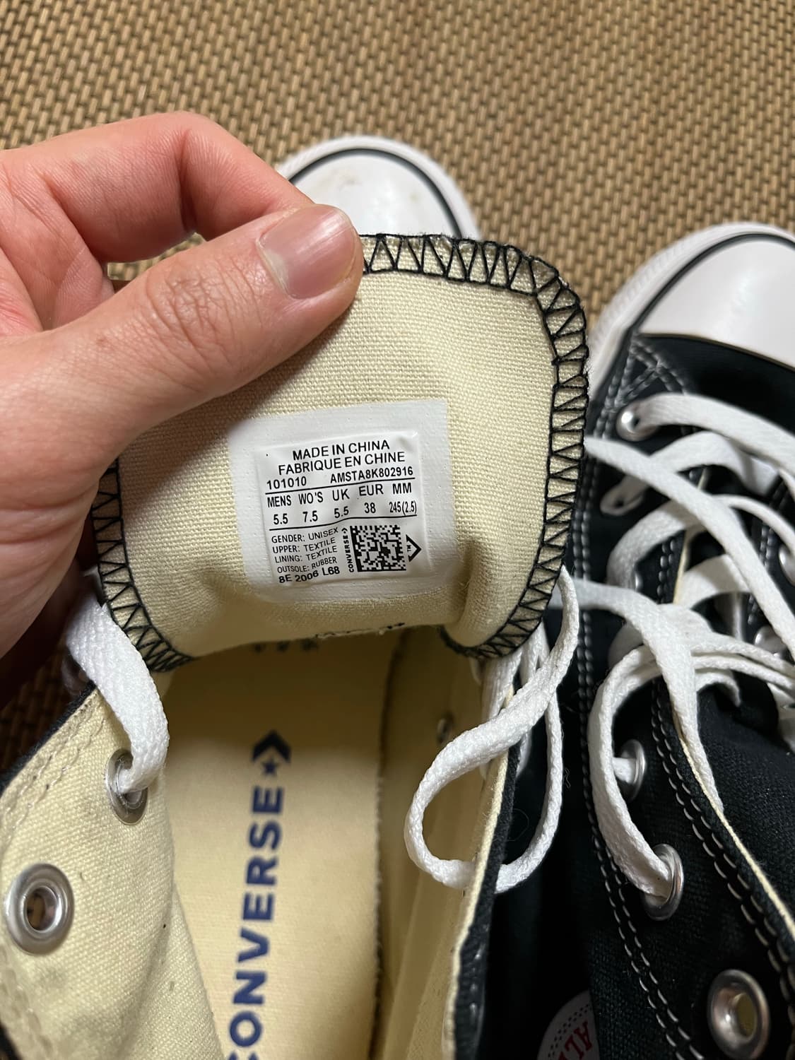 컨버스 올스타 하이 블랙 245 상품이미지3