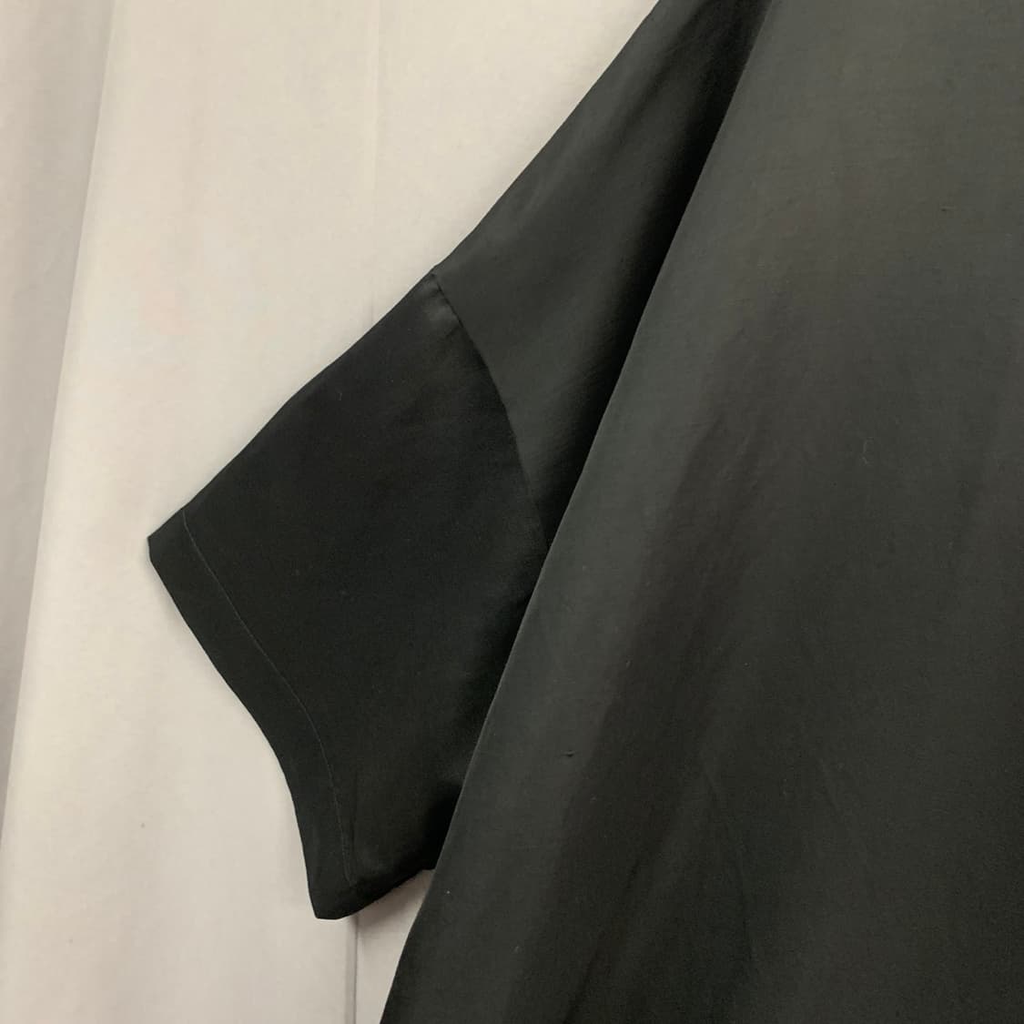 38 JILSANDER 질샌더 린넨 혼방 오버핏 반팔 블랙 블라우스 셔츠 상품이미지4