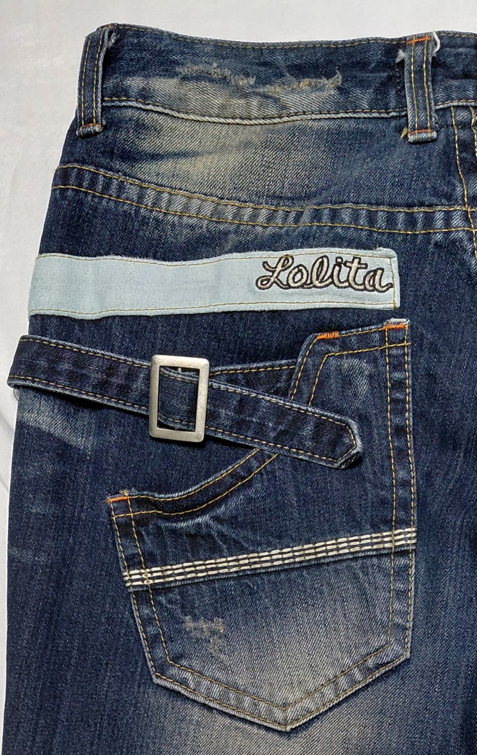 Lolita Jeans 버클 디테일 입체 포켓 데님 - M사이즈 상품이미지8