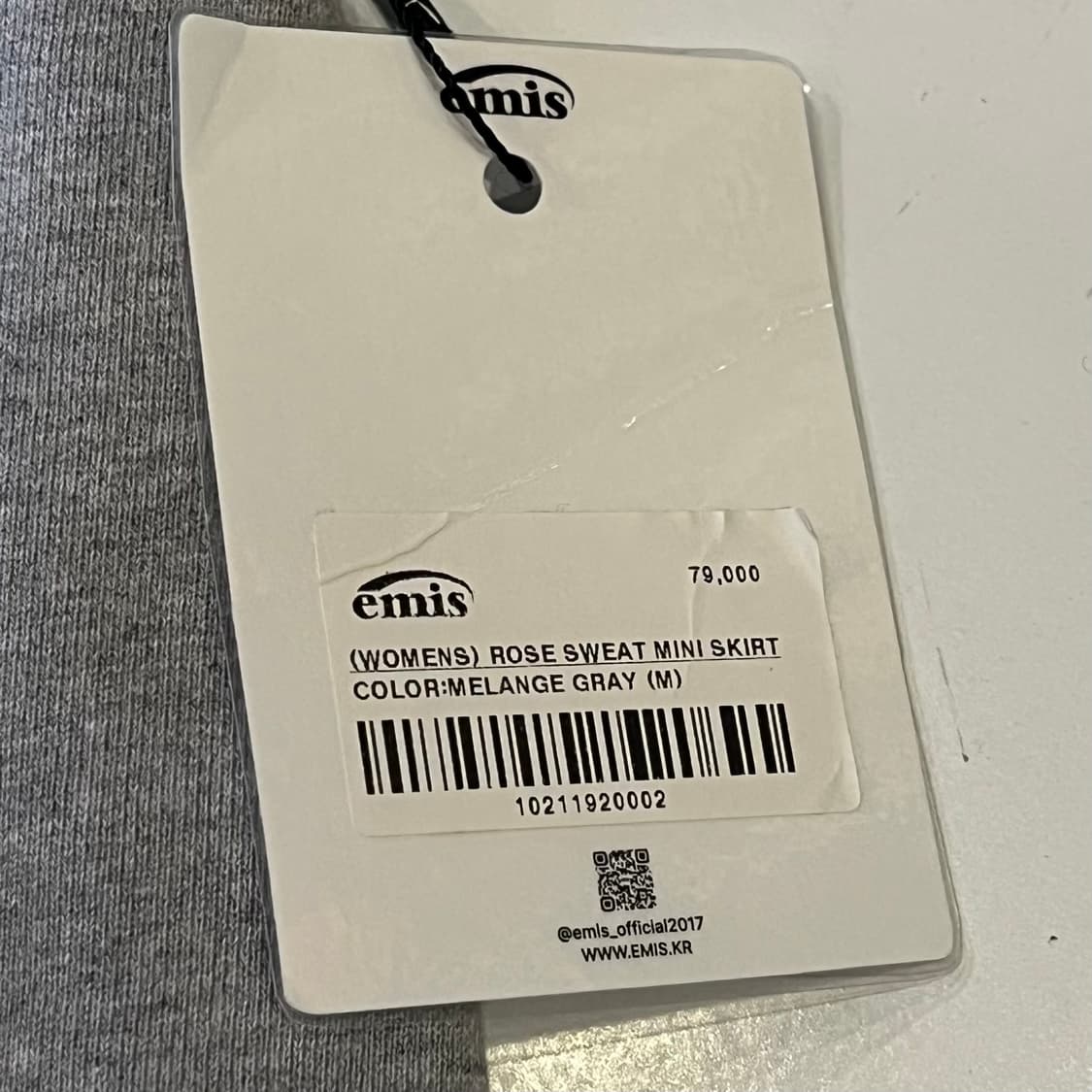 이미스 로즈 스웻 미니 스커트 멜란지 그레이 새상품 상품이미지6