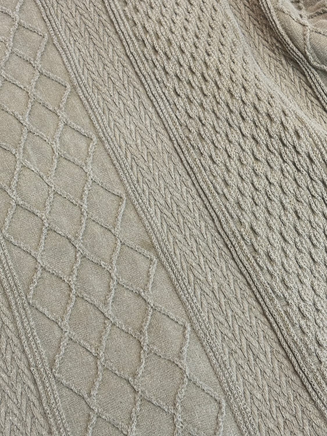 CAL O LINE 케이블 자카드 컷오프 니트  상품이미지8