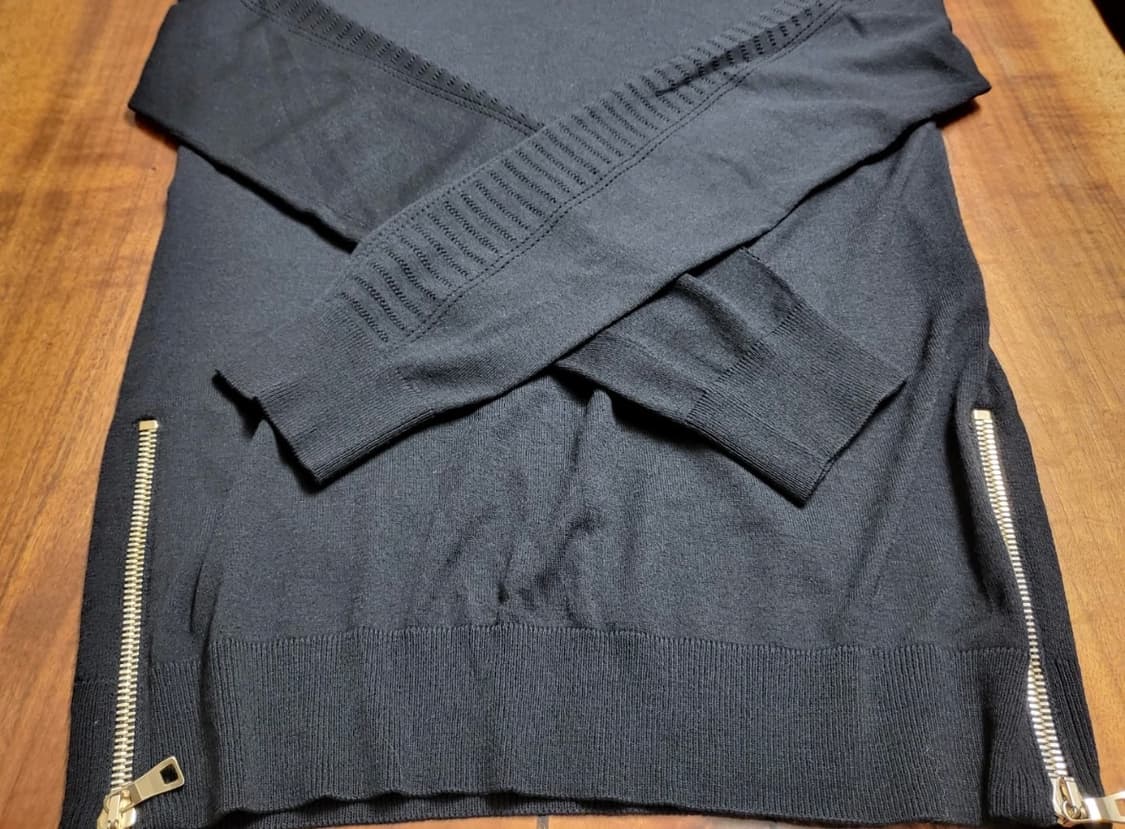 발망 사이드지퍼 니트 상품이미지2