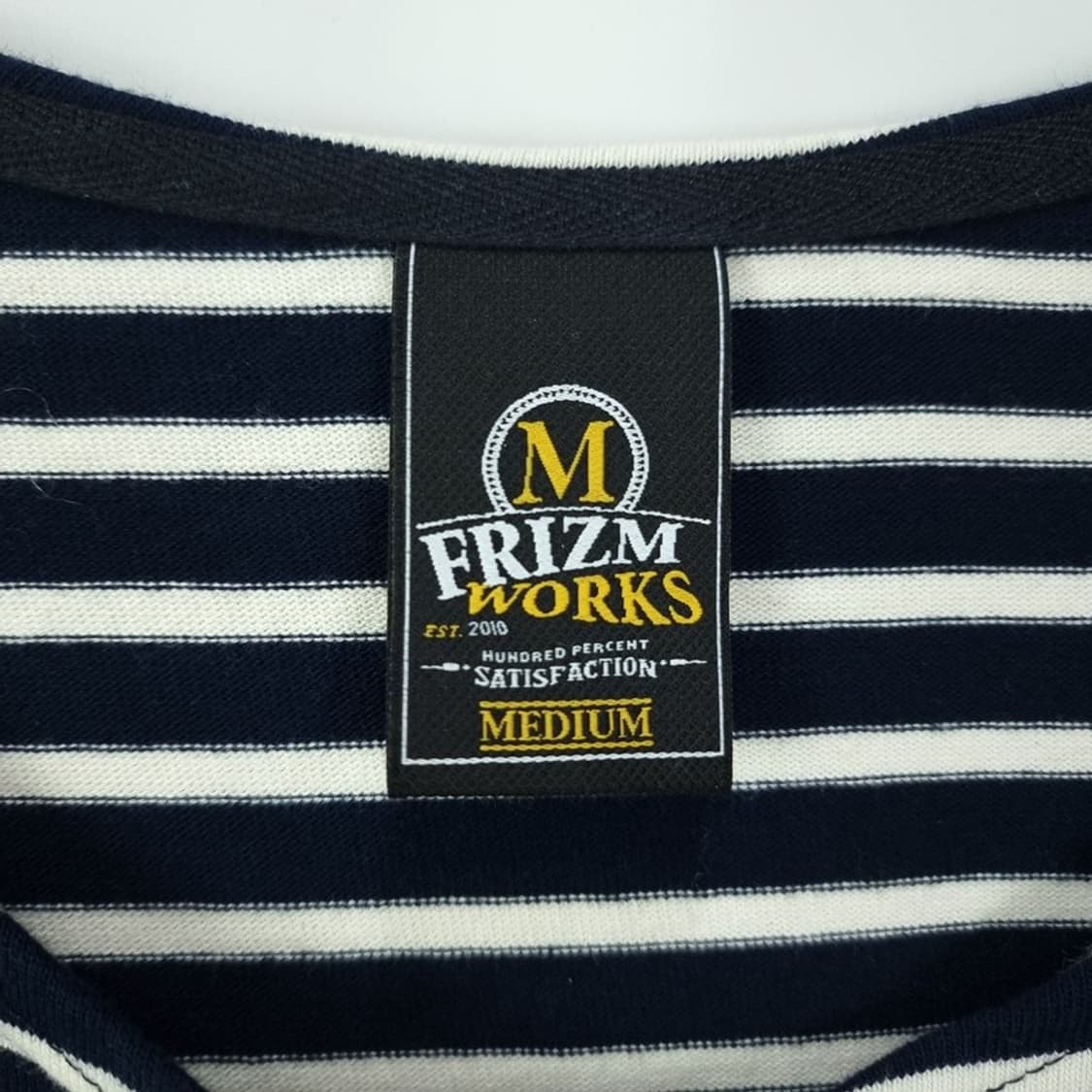 [프리즘웍스] 엘보우 패치 오버핏 보트넥 스트라이프 롱슬리브 M19206 상품이미지6