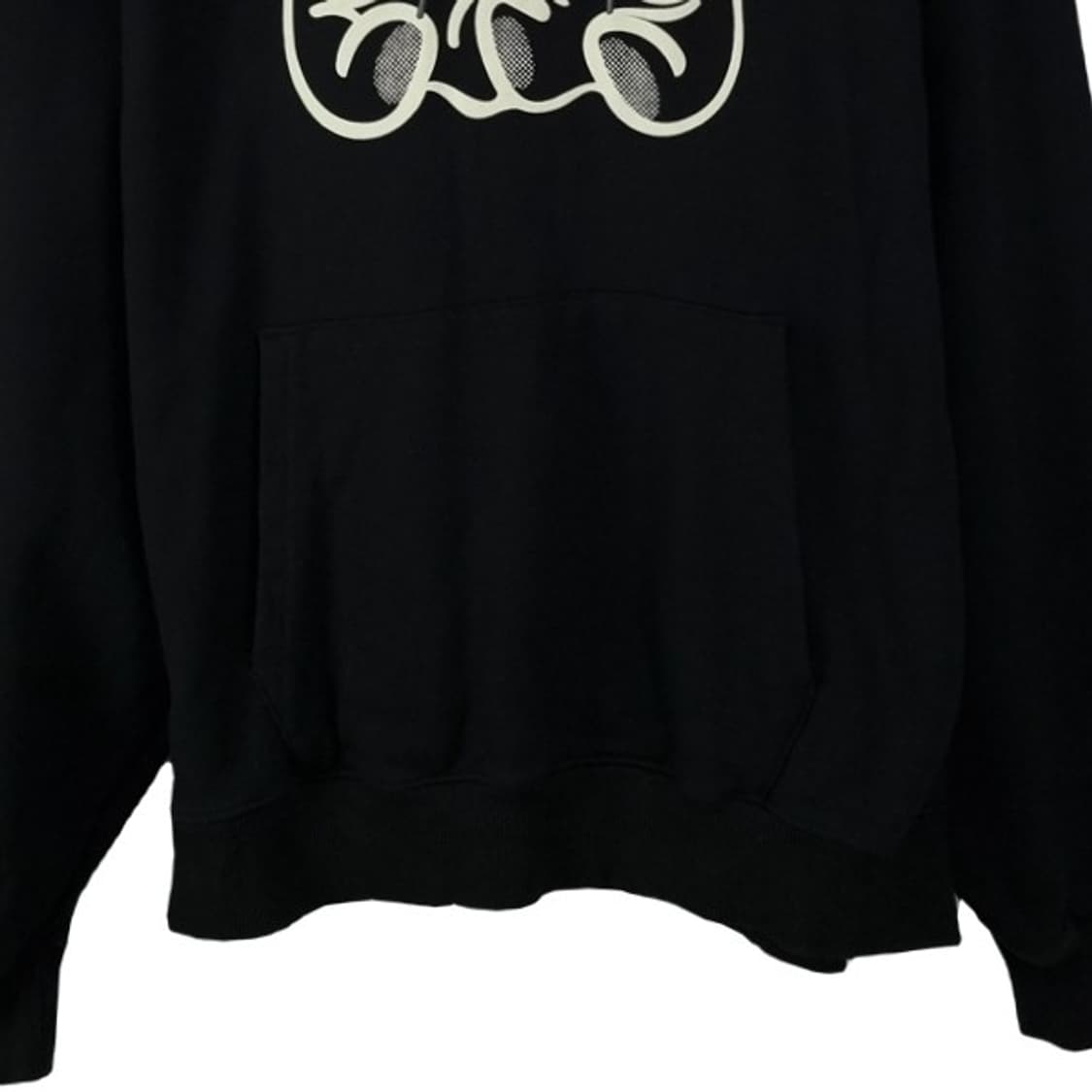 [나이스고스트클럽] 그래픽 프린팅 오버핏 후드티 블랙 M19331 상품이미지5