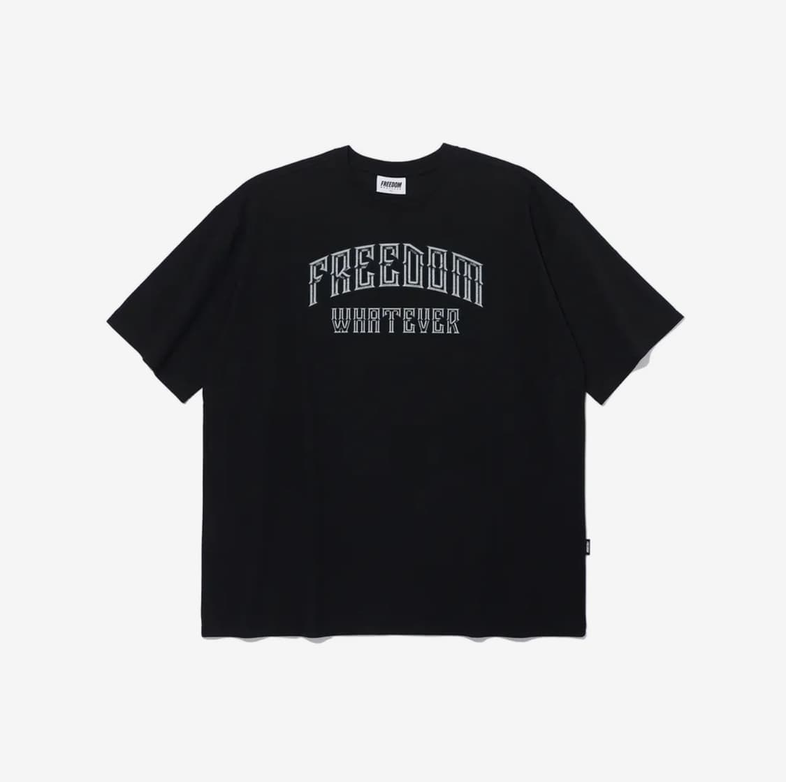 프리덤 해치 프린팅 반팔 티셔츠 블랙 4XL 오버핏 빅사이즈 상품이미지2