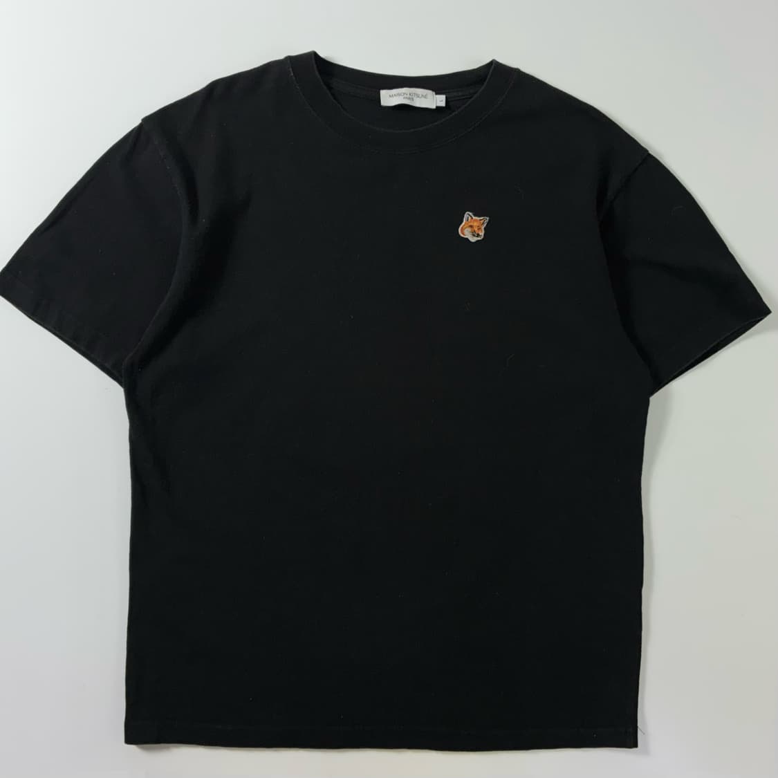 Maison kitsune  메종키츠네 폭스헤드 블랙 반팔 티셔츠  상품이미지1