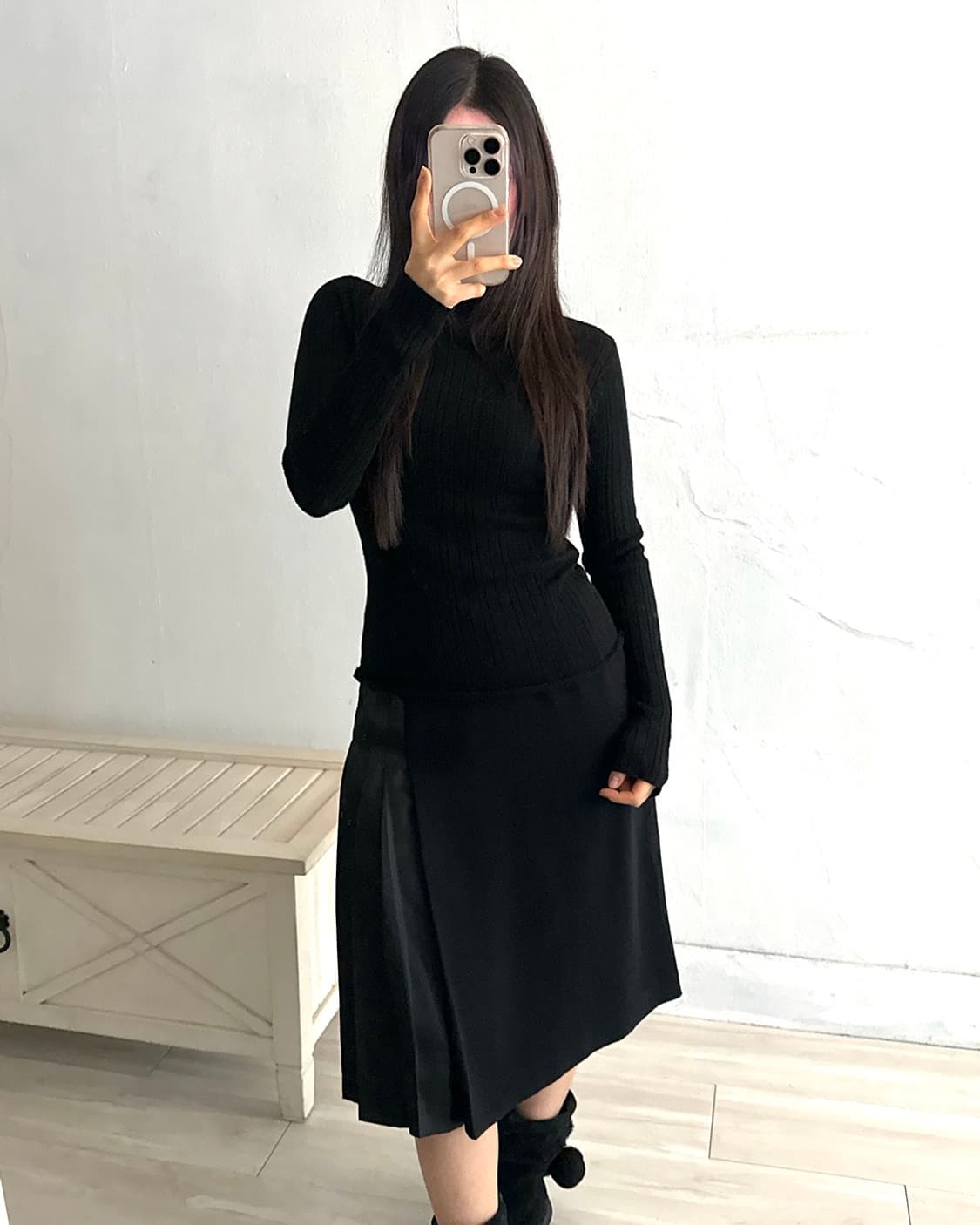 EGOIST Black knit top 상품이미지8