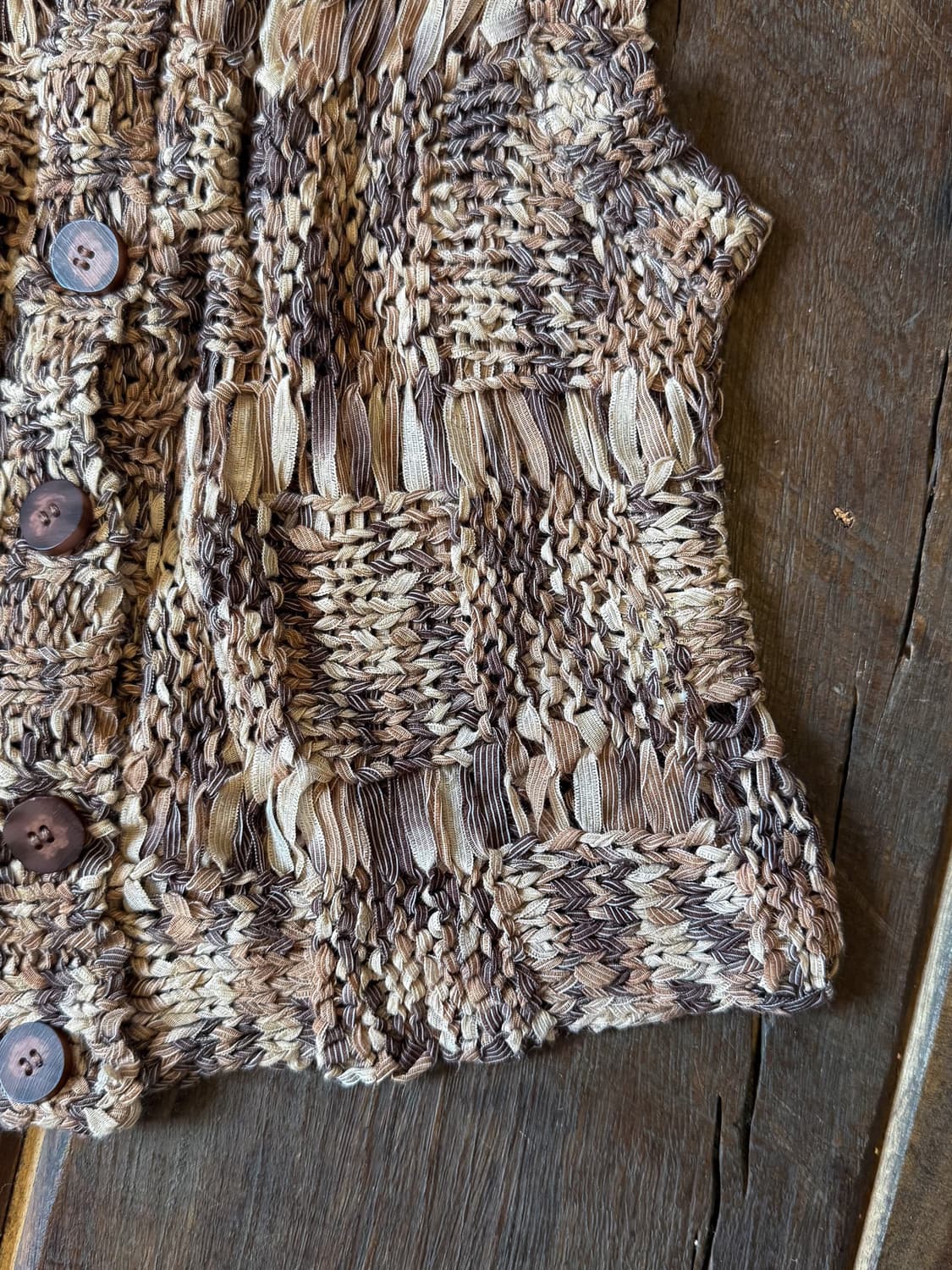 Wood Button Net Sleeveless 0007 상품이미지5