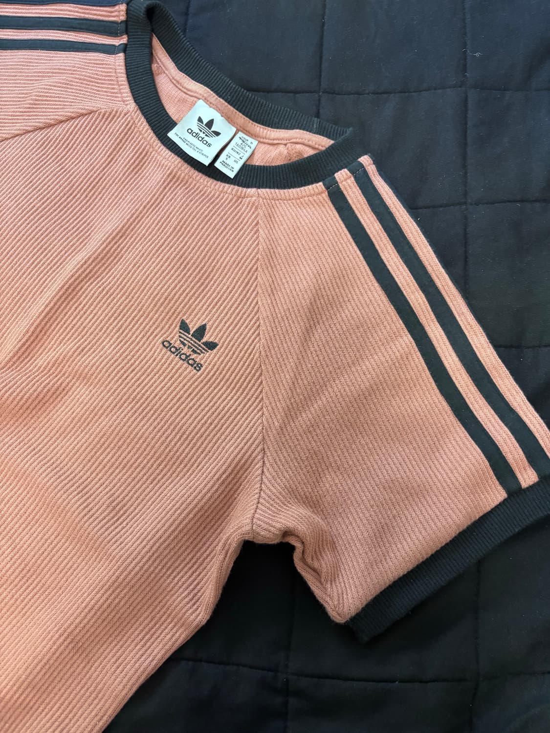 아디다스 삼선 와플 슬림 티셔츠 클레이 스트라타 브라운 S사이즈 상품이미지4