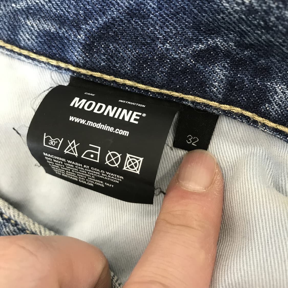 모드나인 MOD9 mod1 crop 데님 청바지 [32인치] 상품이미지6