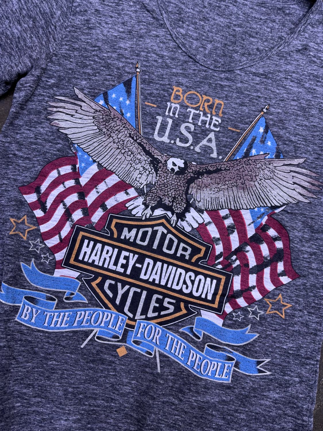 할리데이비슨 USA 독수리 반팔 슬라브 반팔티 그레이 M 상품이미지3
