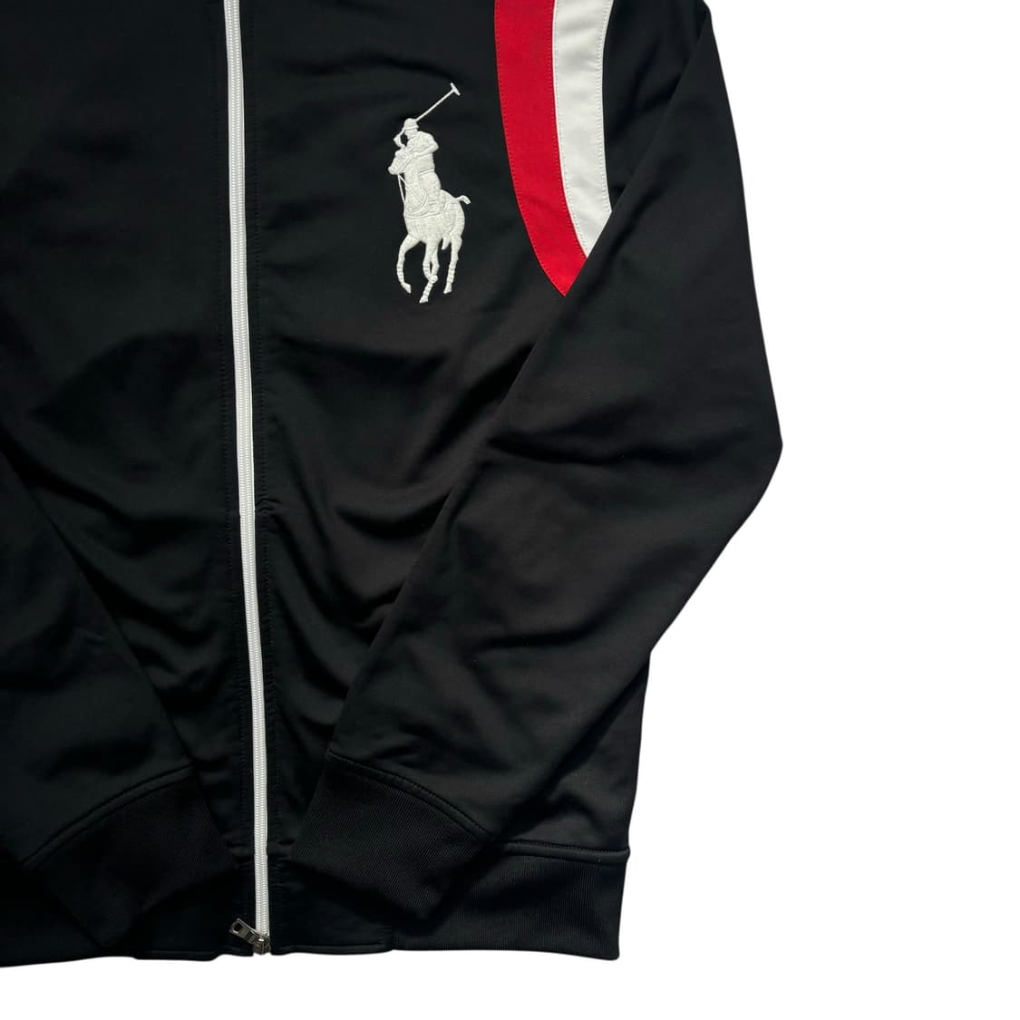 폴로 랄프로렌 화이트 빅 포니 블랙 트랙탑 져지 M 상품이미지3