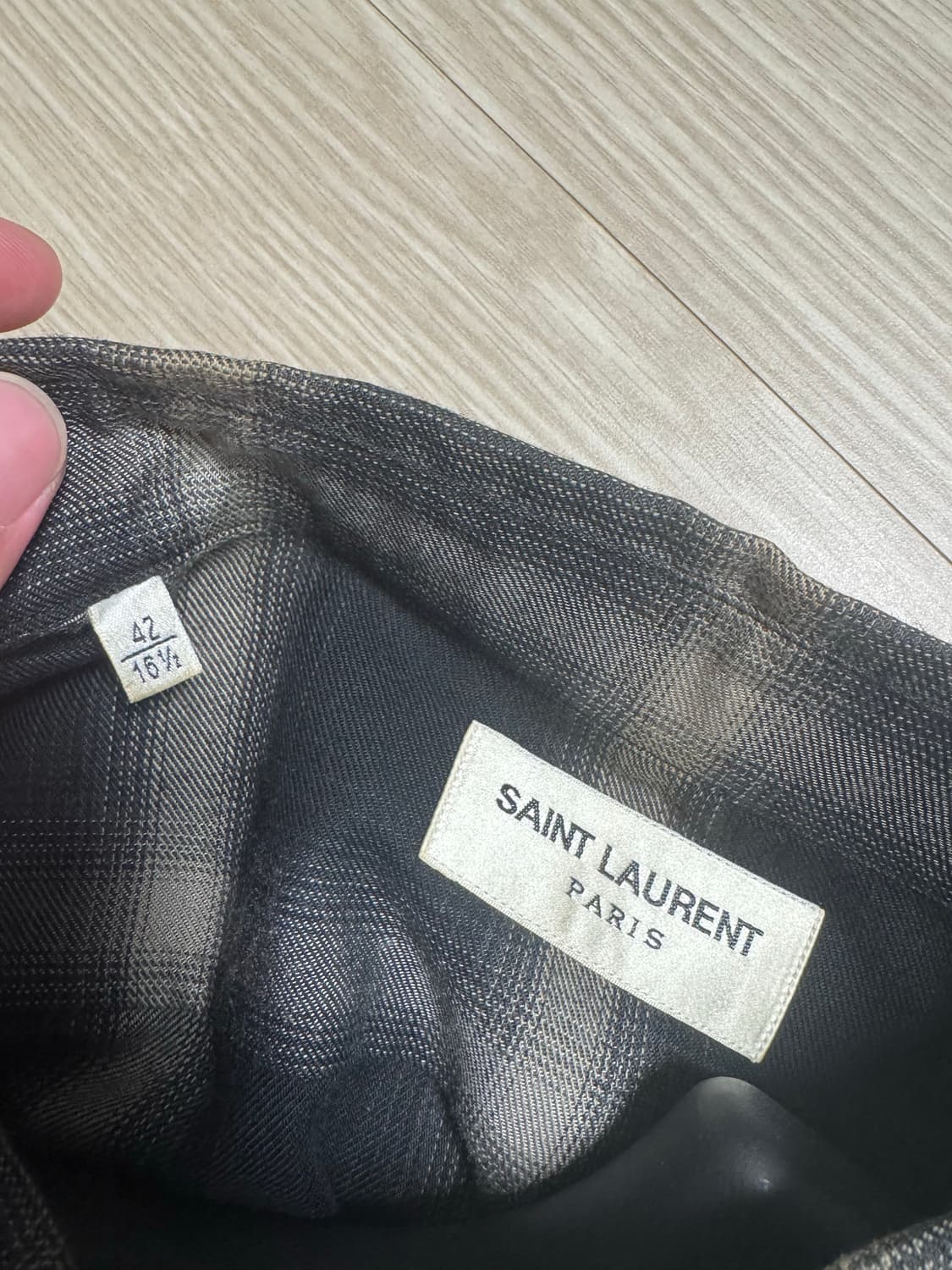 생로랑 플란넬 셔츠 42 상품이미지3