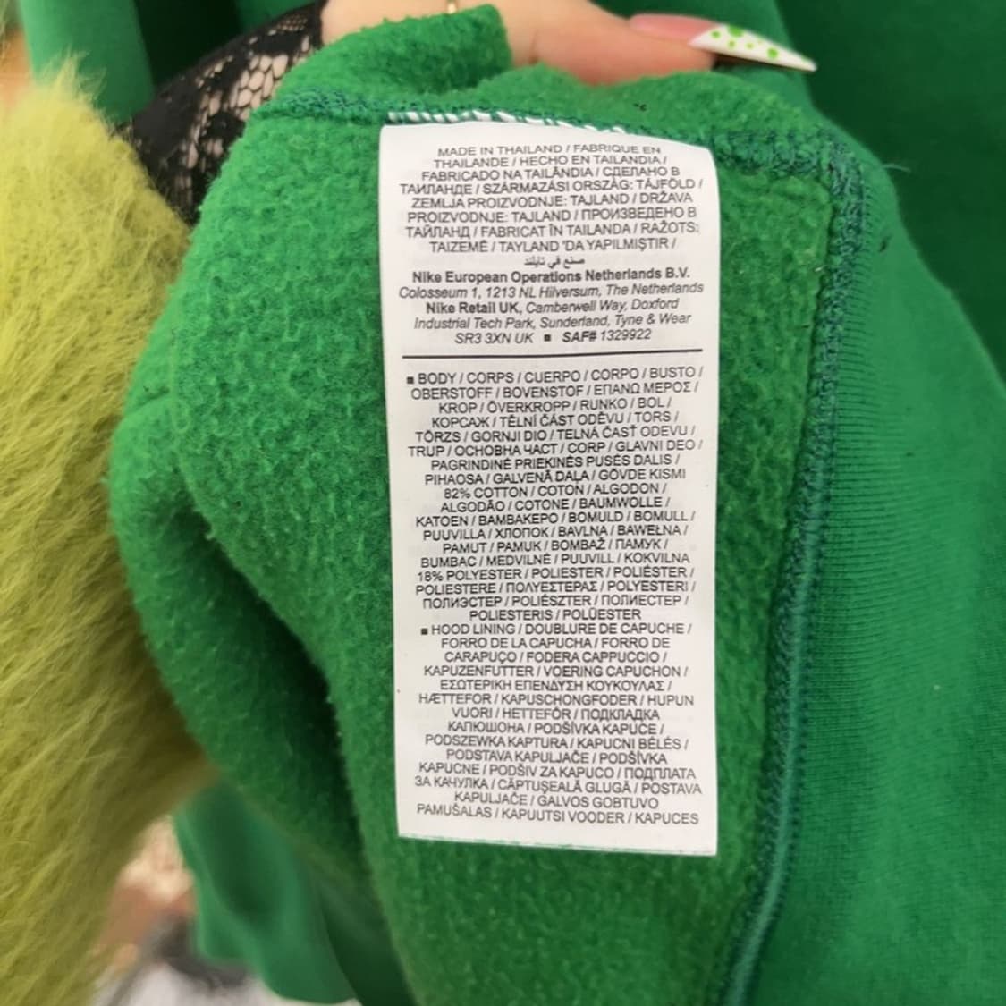 나이키 올드스쿨 Y2K 레트로그린 약기모 후드티 L C08960 상품이미지6