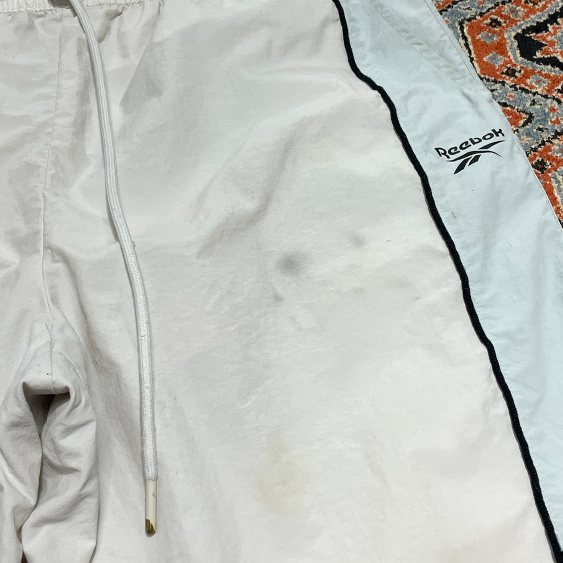 리복 아이보리 배색 폴리 조거팬츠 여성L 상품이미지5