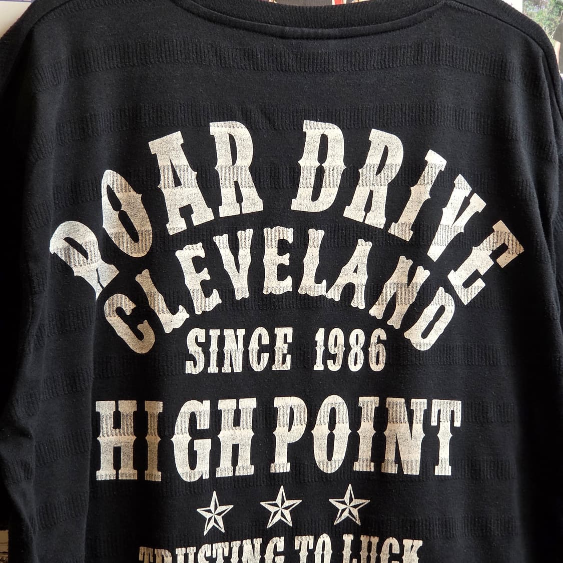 JPN 스트라이프 펑크 프린팅 오버핏 반팔 상품이미지2