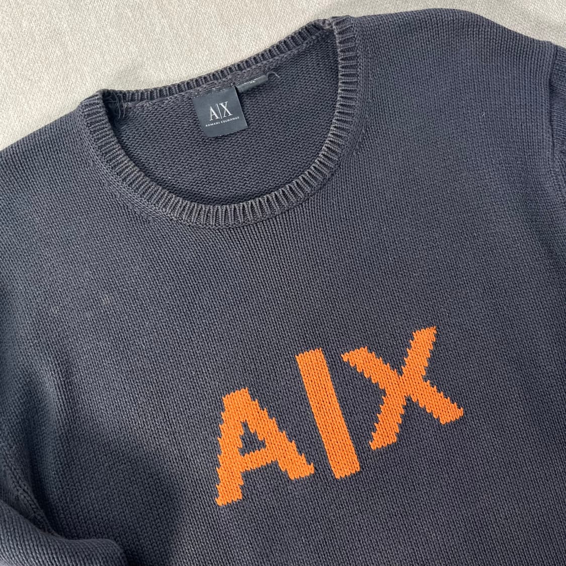 100 아르마니 빅로고 차콜 니트 상품이미지2