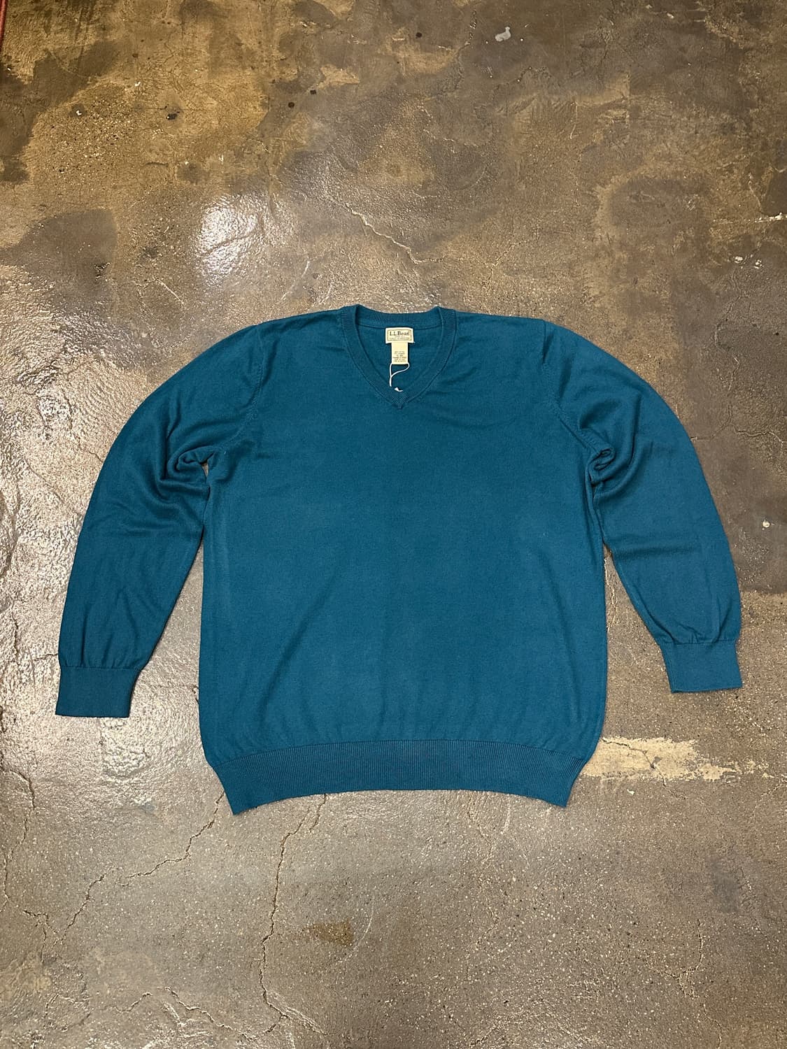 L.L.Bean 엘엘빈 브이넥 니트 블루 XL 상품이미지1