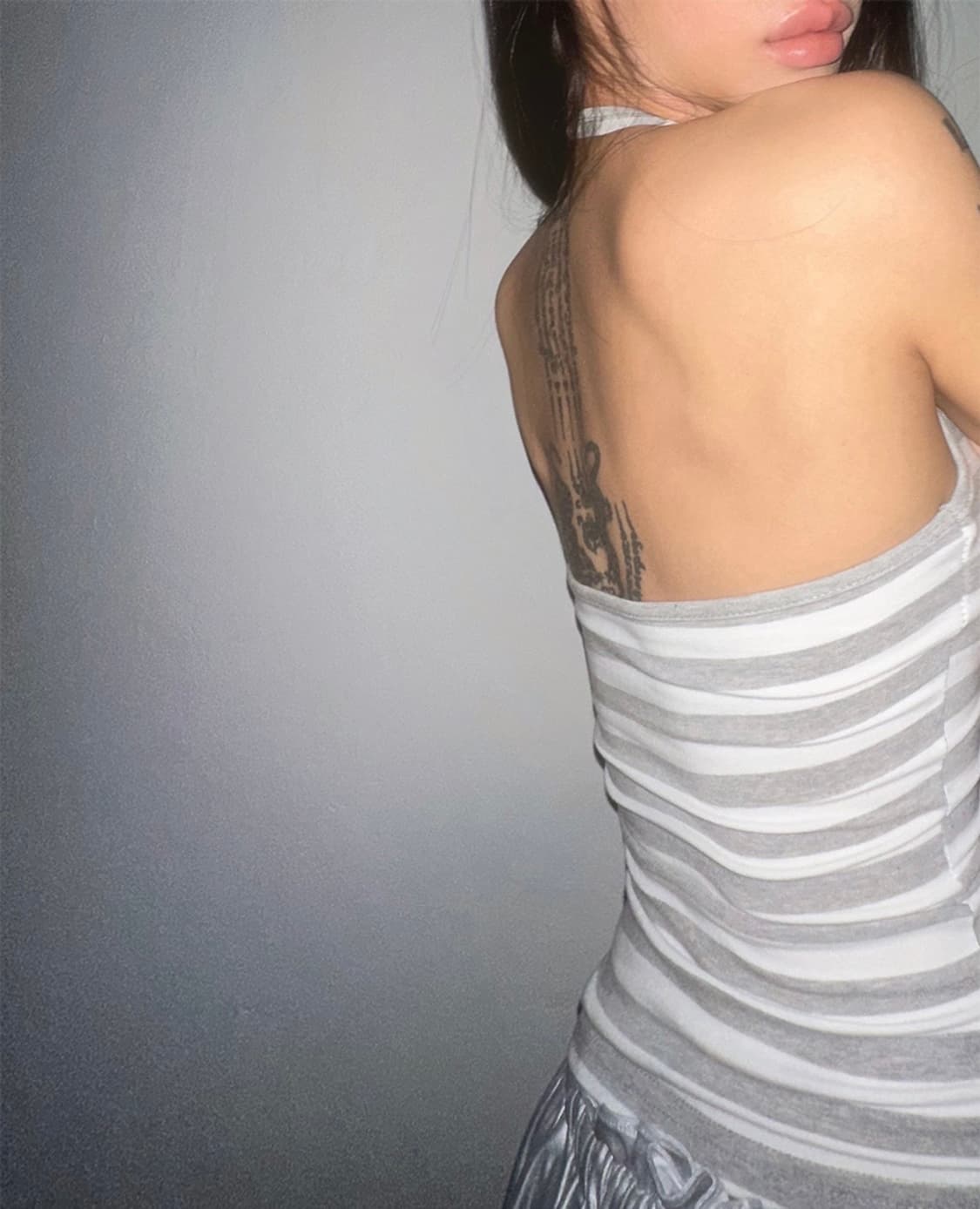 Stripe halter sleeveless 상품이미지1