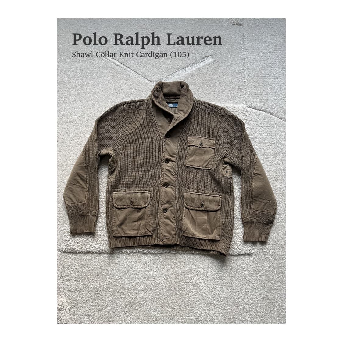 폴로 랄프로렌 밀리터리 숄카라 니트 가디건 (105) 상품이미지1