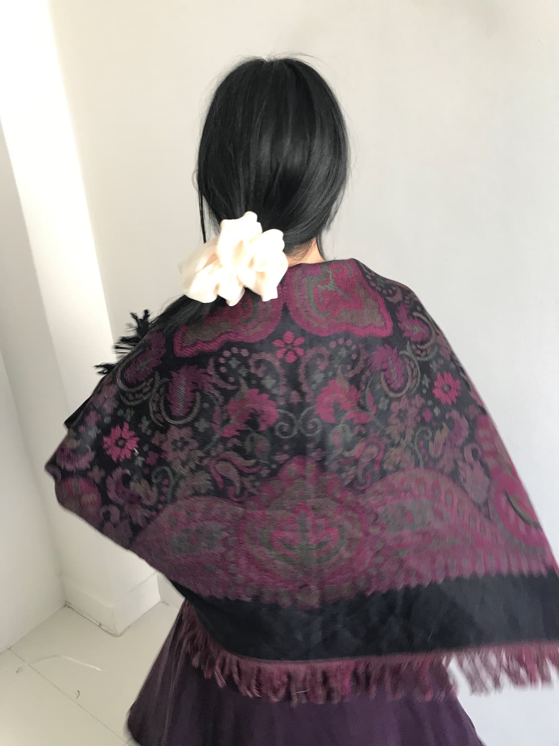 Purple knit ruffler dress 상품이미지3