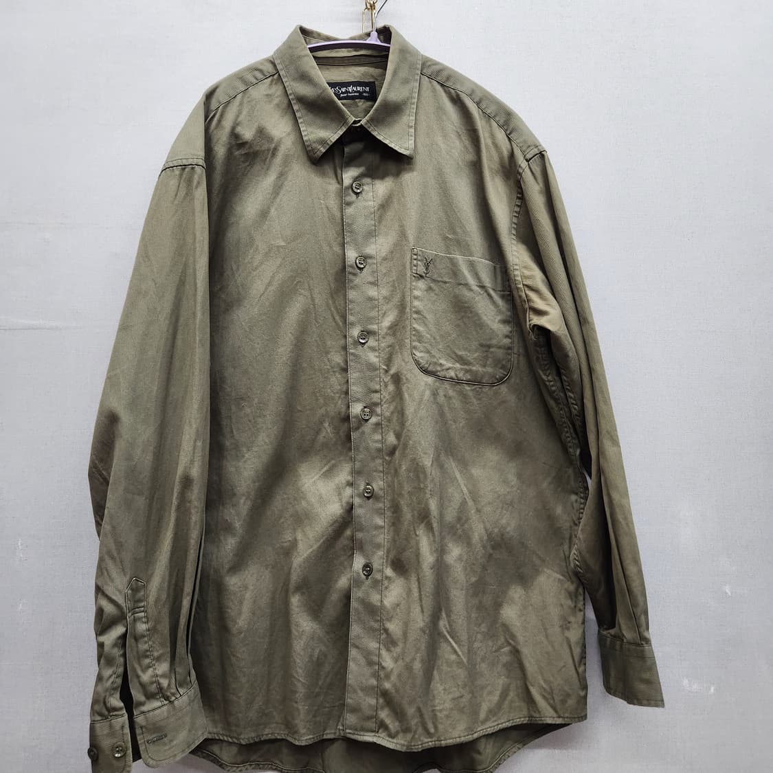 입생로랑 원포켓 로고 코듀로이 빈티지 셔츠100(L) 상품이미지1