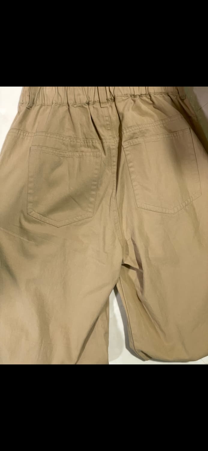 낫포너드 투턱 와이드 코튼 팬츠 베이지 M사이즈 상품이미지4