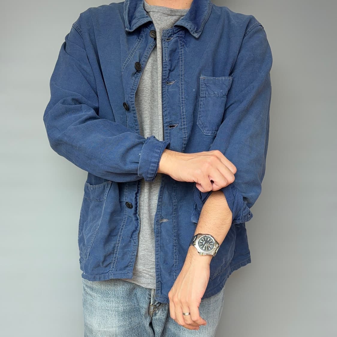 80‘s 프렌치 워크 자켓 리페어 빈티지 상품이미지2