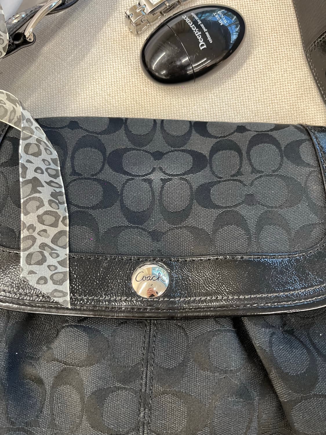 Coach Black Leopard Bag 상품이미지5