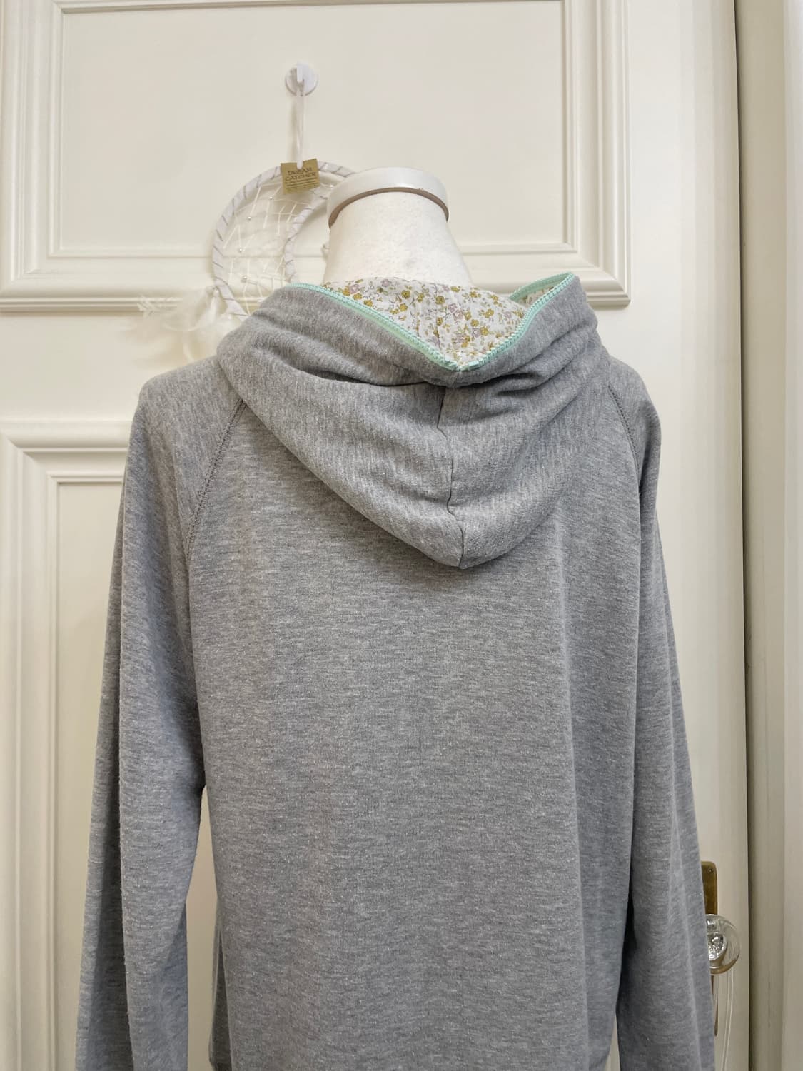 gray sky-blue zip hoodie flower mori zip 상품이미지4