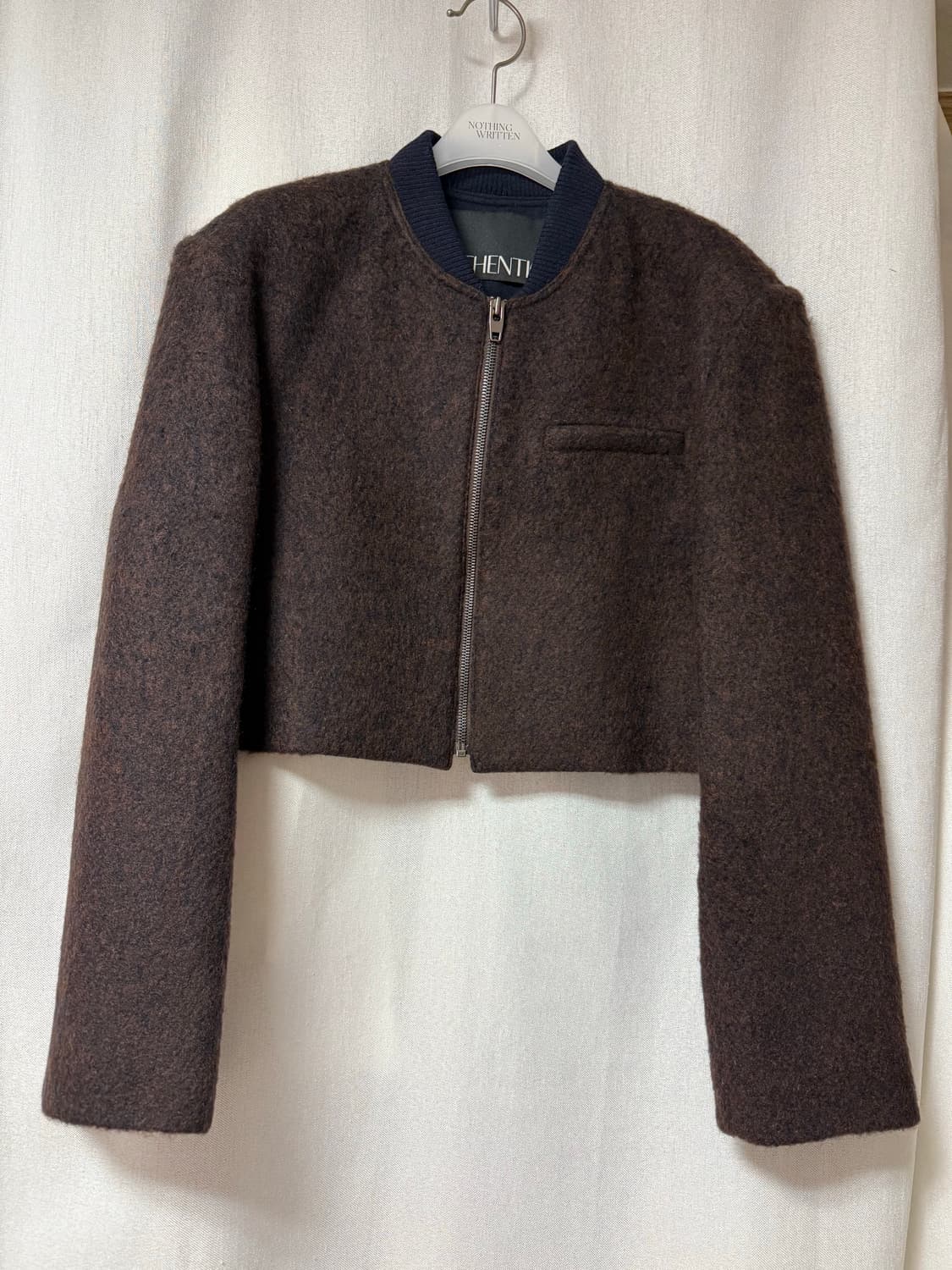 유센틱 라운드넥 크롭 자켓 상품이미지2