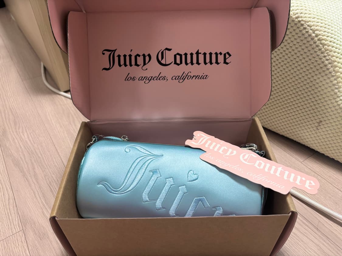 미사용) 쥬시꾸뛰르 y2k 스카이블루 숄더백 상품이미지2