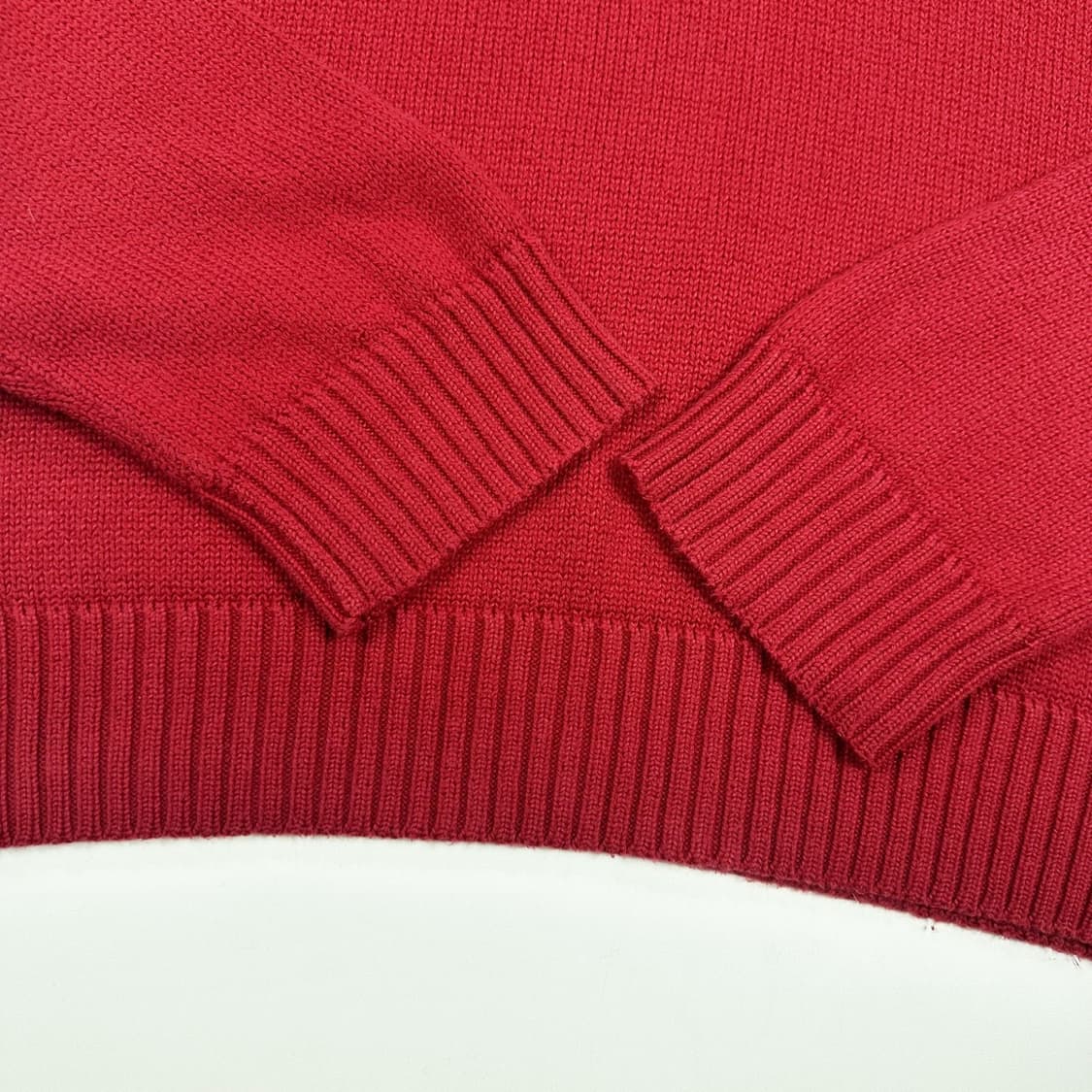 폴로 랄프로렌 포니 레드 반집업 니트 (L) 상품이미지4
