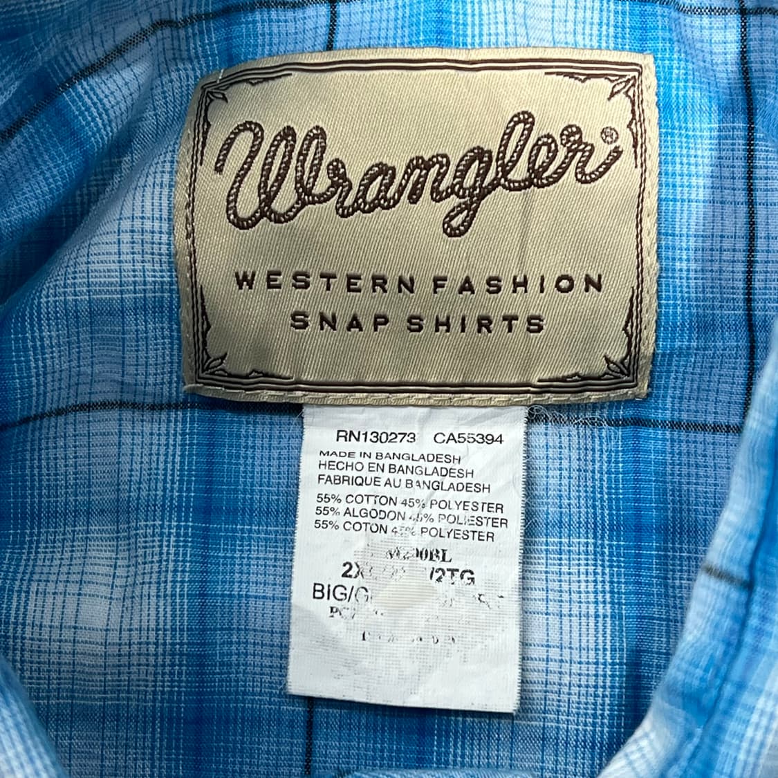 랭글러 웨스턴 체크하프셔츠 s10595 상품이미지5