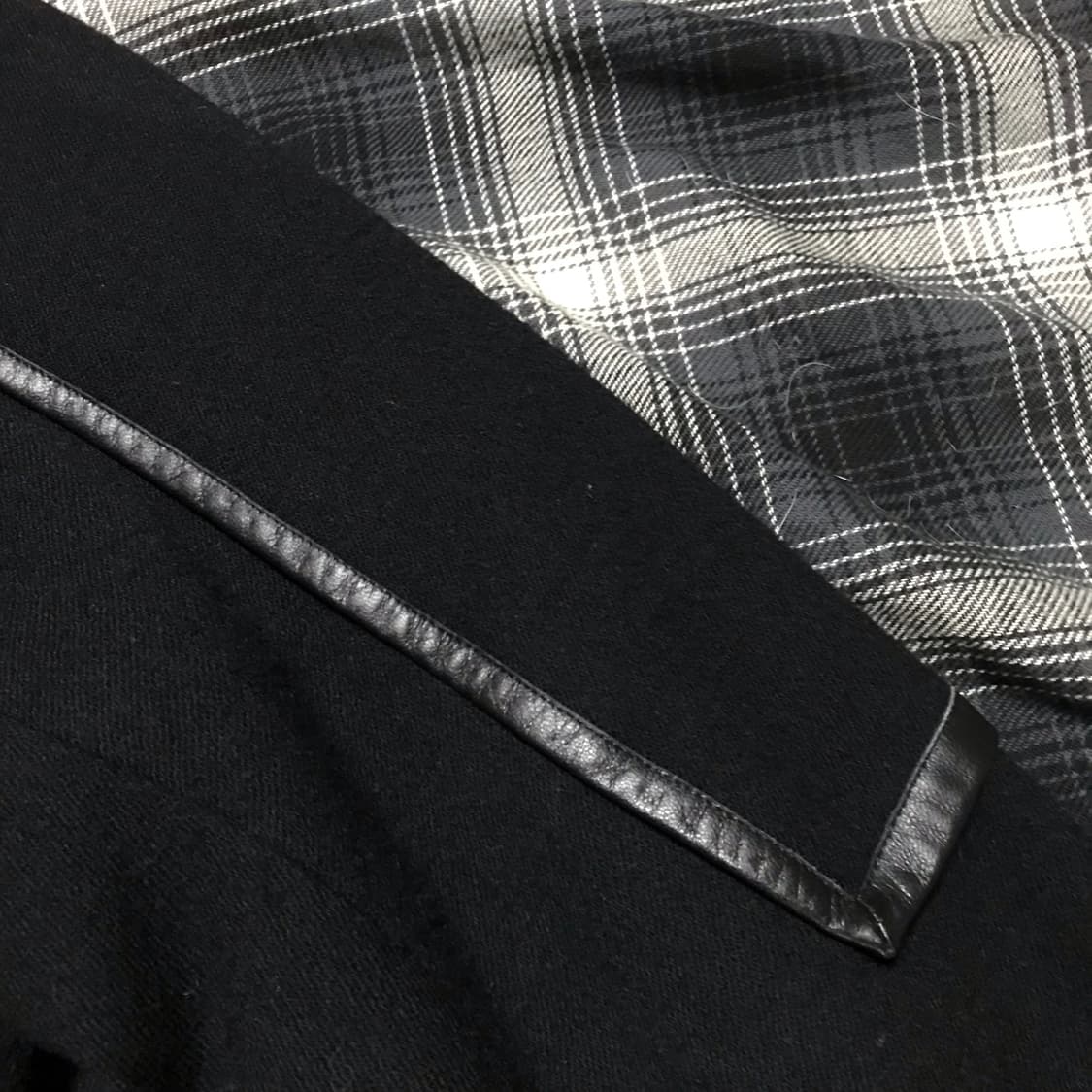 재팬 90s 일본산 양모 가죽 오버핏 라이더 자켓 남녀공용 상품이미지3